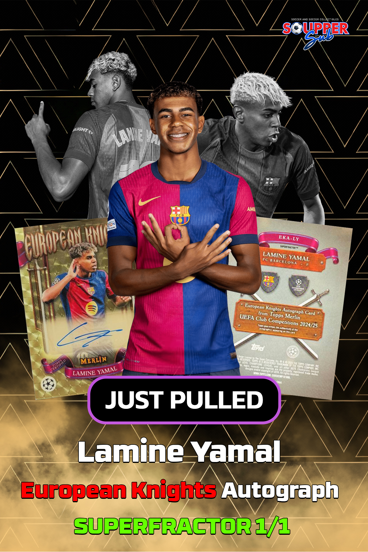 Just Pulled ?? Yamal European Knights Autograph SUPERFRACTOR 1/1 