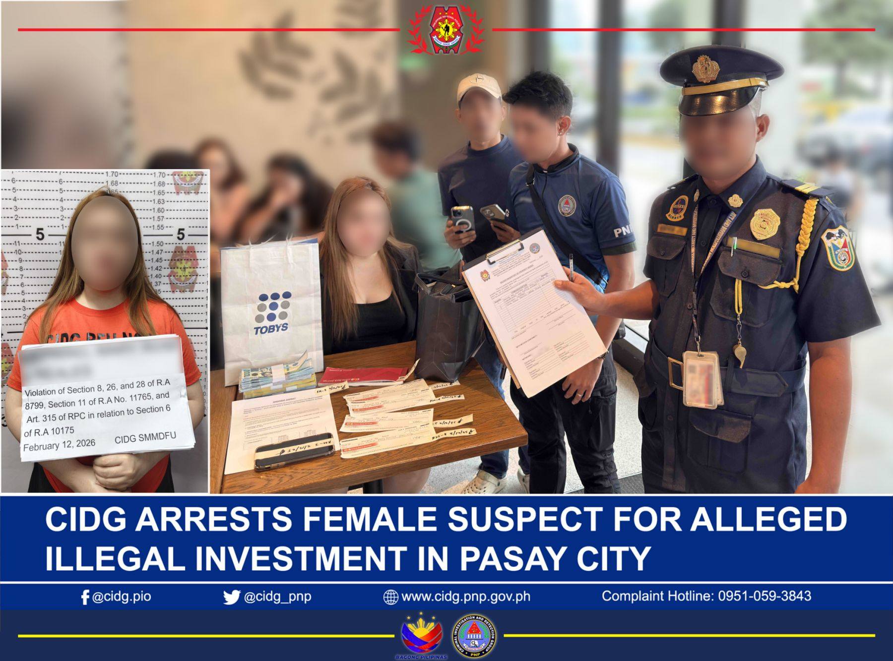CIDG ARRESTS FEMALE SUSPECT FOR... - Cidg Southern Ncr | Facebook