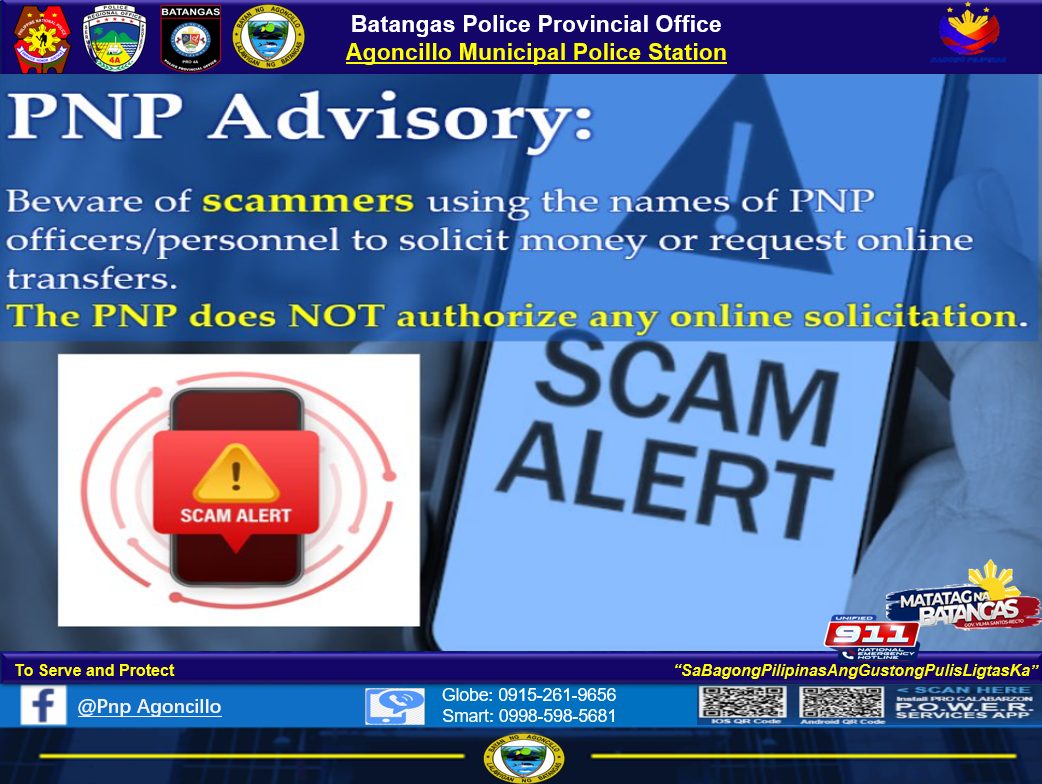 Pnp - SCAM ALERT! Beware of Scammers using the names of PNP officers ...