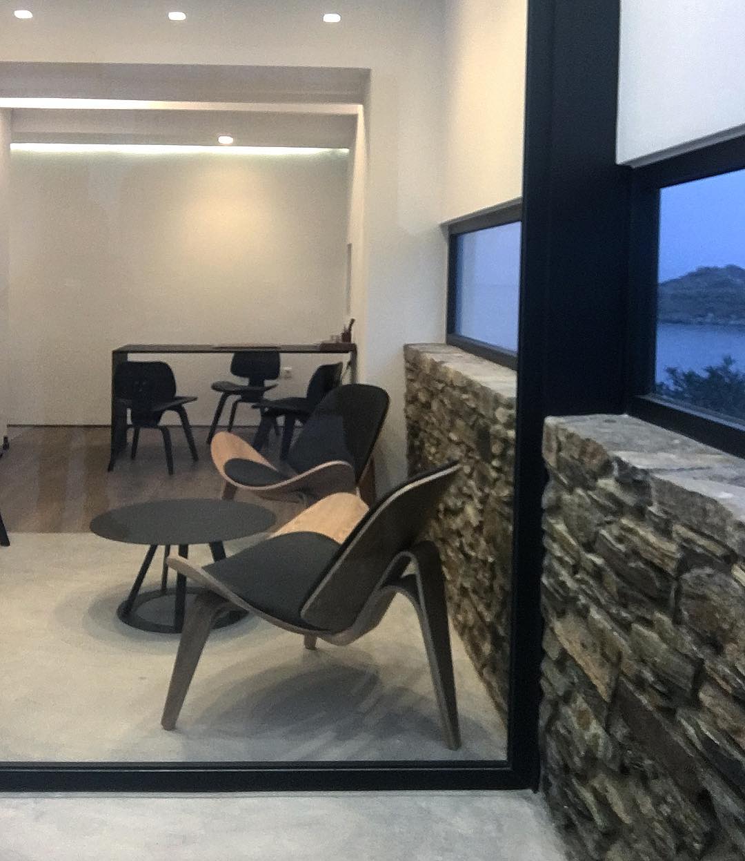 Aristides Dallas Architects Making An Entrance For Our New Offices In Tinos Aristidesdallas Architecture Studio New Office Atelier Design Window Sunset View Architecture Tinos Island Black White New Office Design Architecture