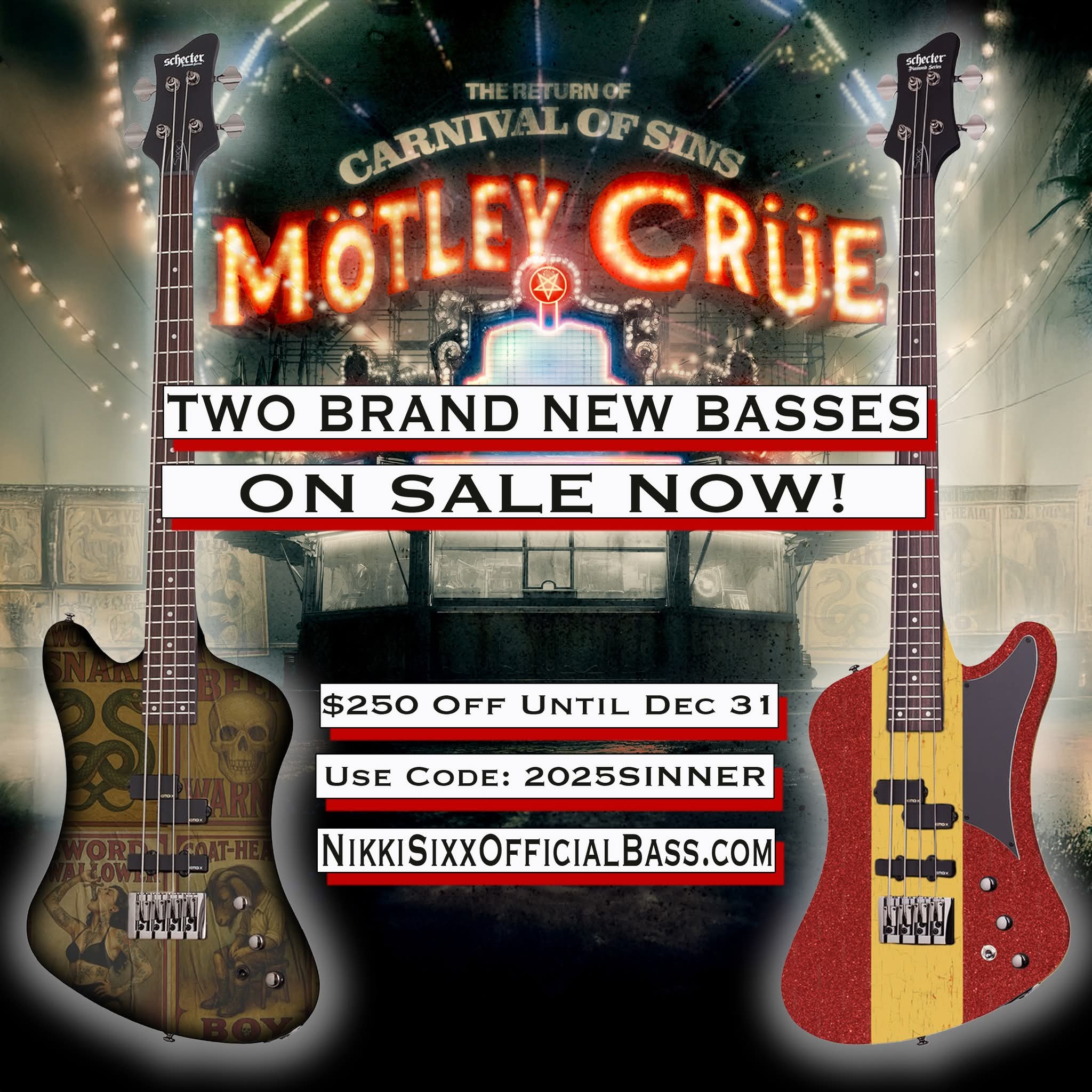 Mötley Crüe Nikki Sixx showed off his 2026 tour guitar picks today