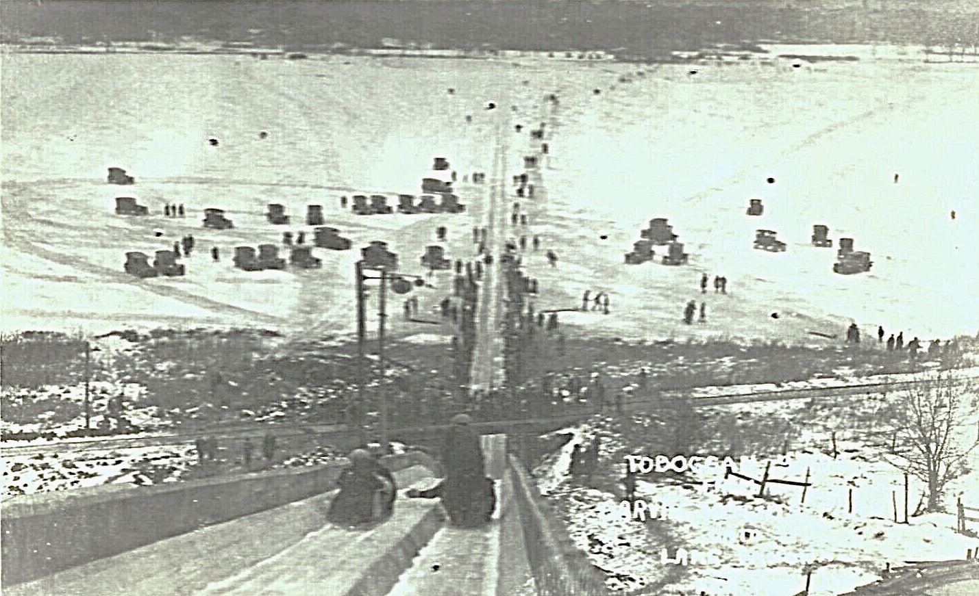 Devils Lake toboggan slide history