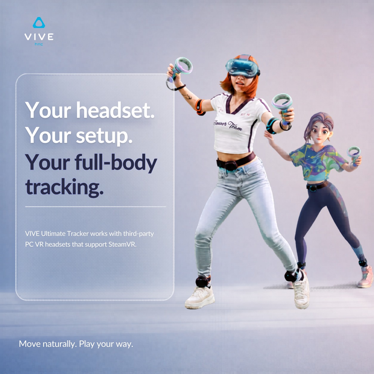Your headset. Your setup. Your full-body tracking. VIVE Ultimate 