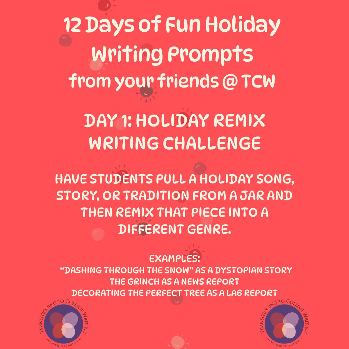 Transitioning - This December, we're offering the 12 Days of Holiday ...
