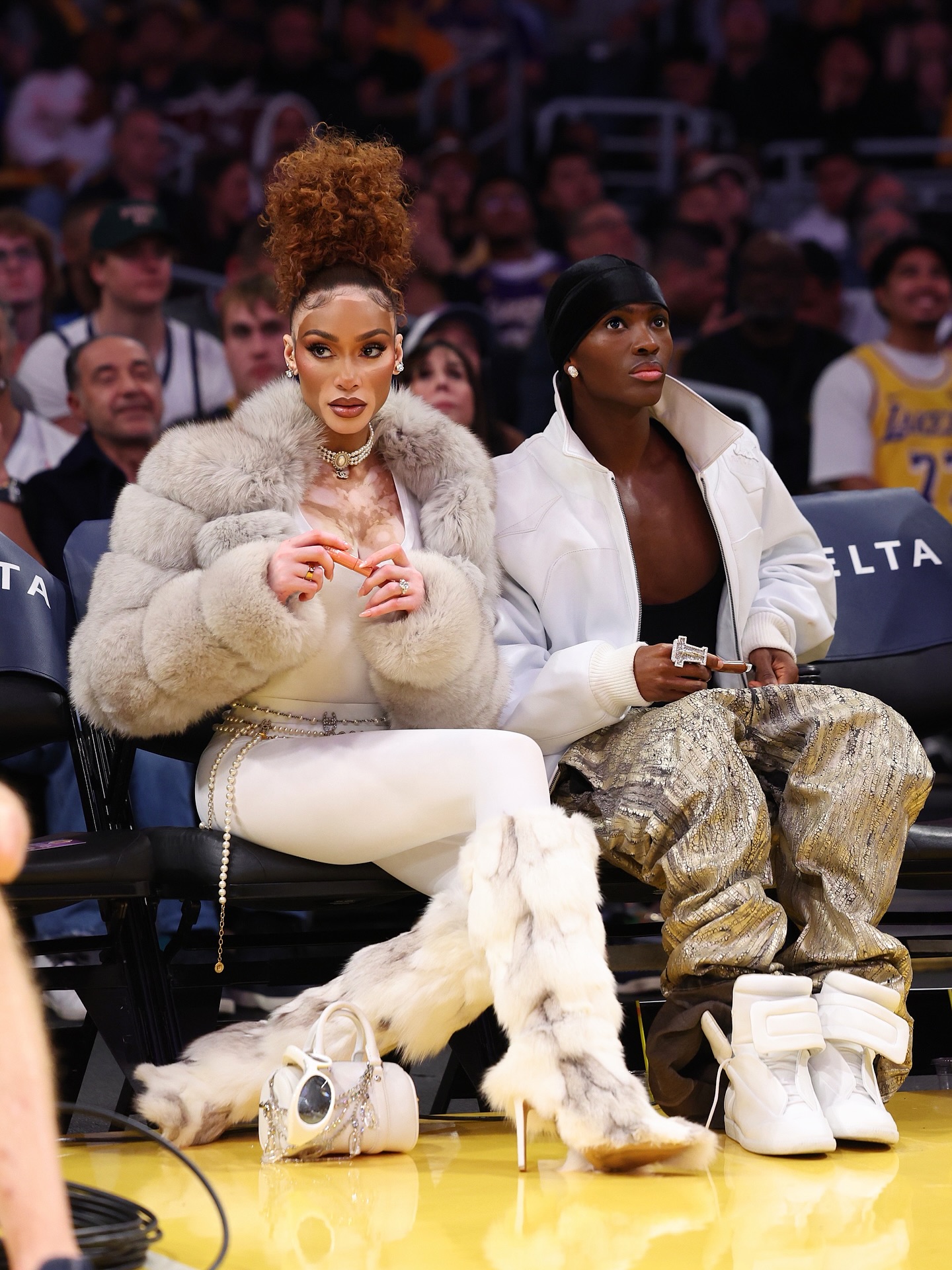 Winnie Harlow - Shot Clock @cayskin @lakers vs @bucks 🔥 | Facebook