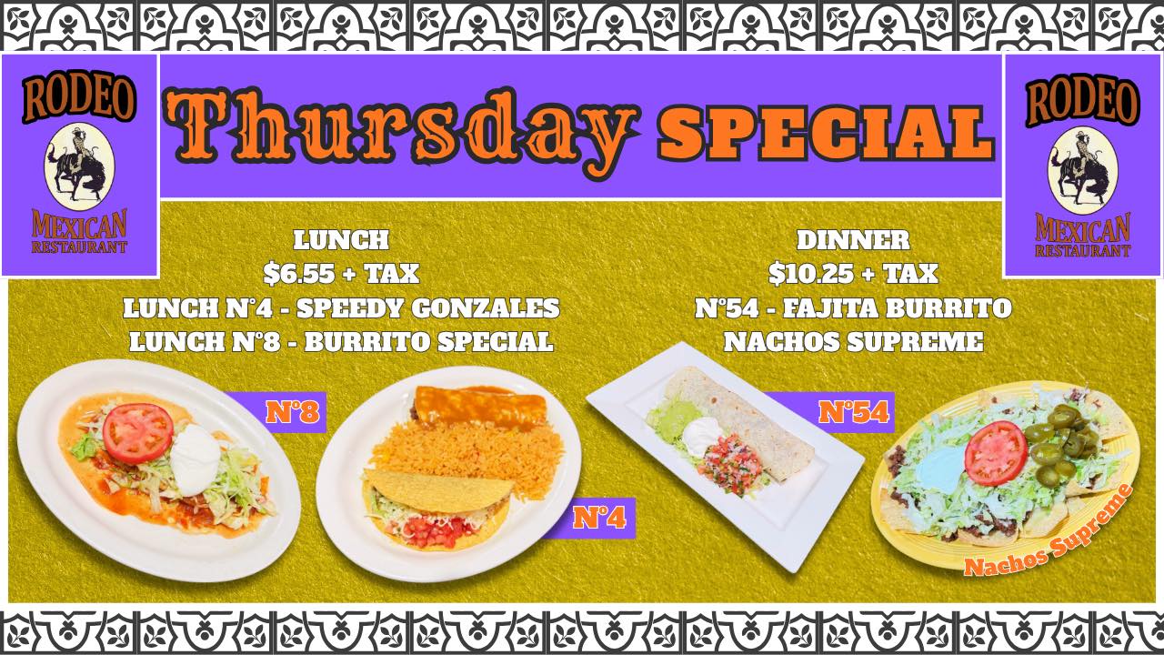 Thursday ️Specials ️at... - Rodeo Mexican Restaurant in Dothan | Facebook