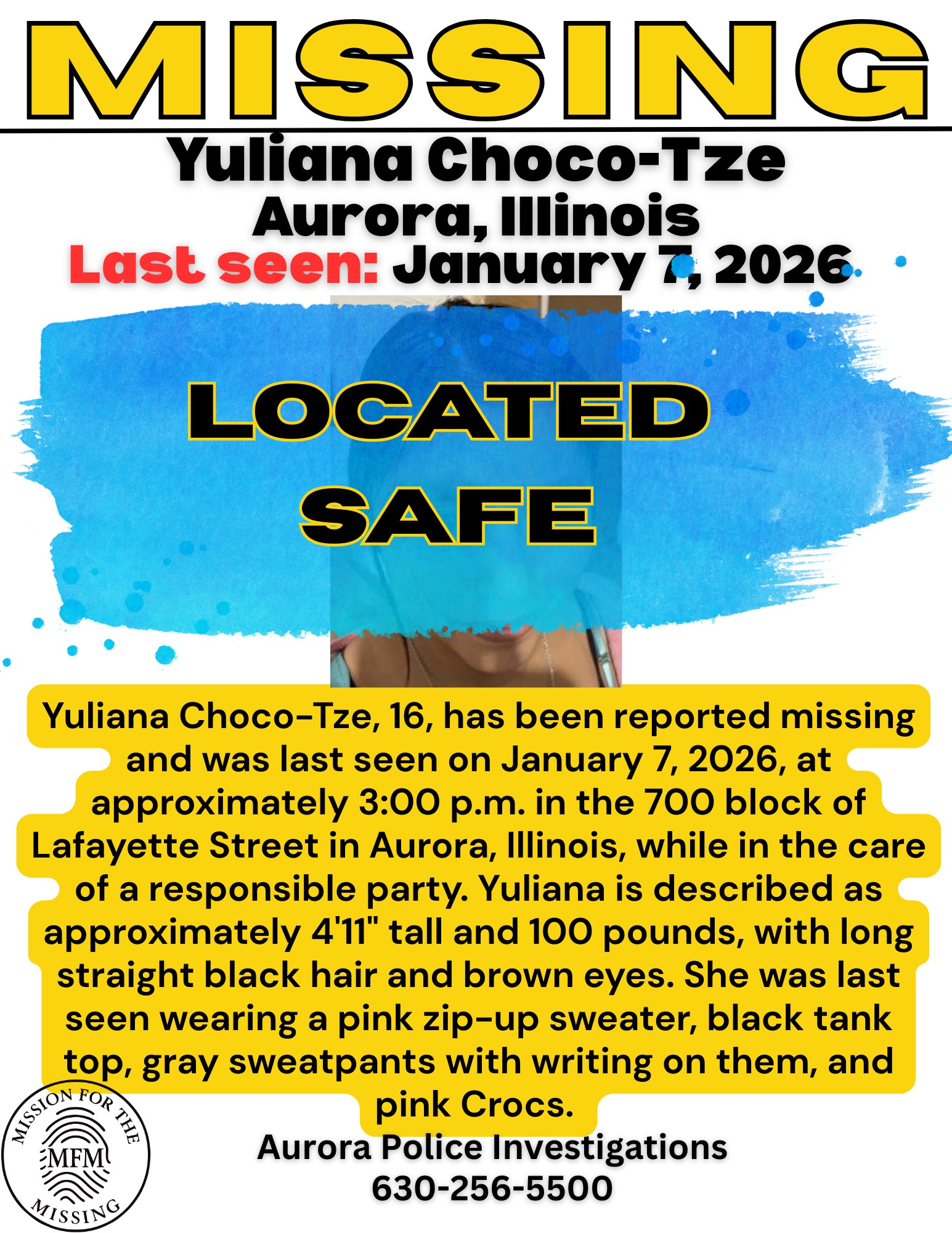 Tactical - UPDATE - She has been located safe! Thank you all for caring ...