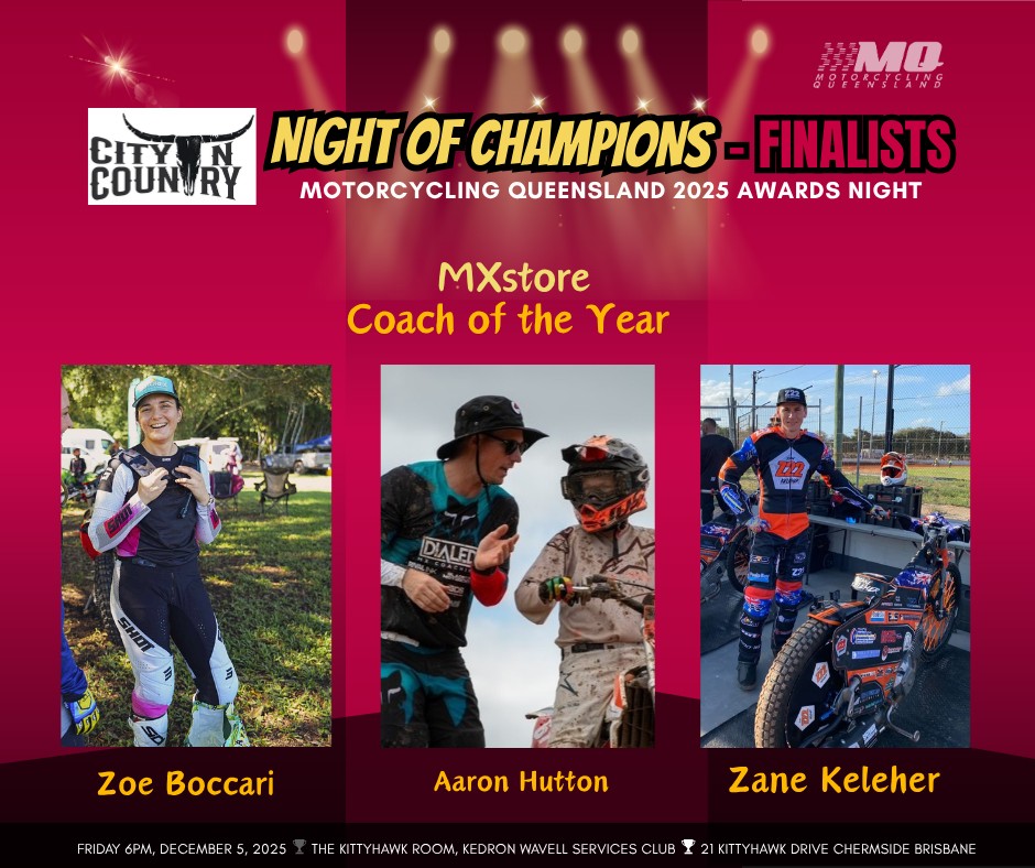Motorcycling - There are plenty of good coaches in Queensland, and the ...
