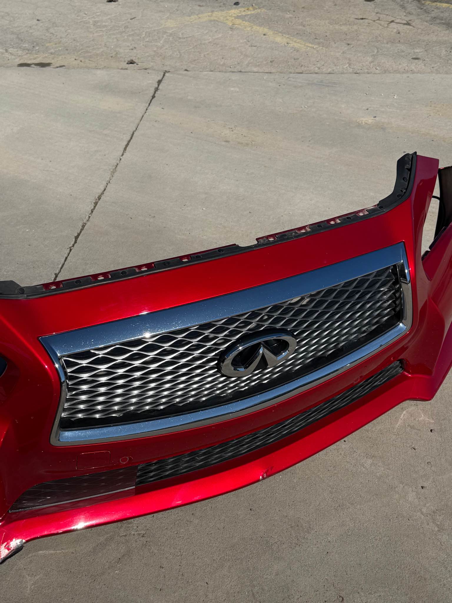 For 2014-2017 Infiniti Q50 Front Bumper Upper Grille Gloss
