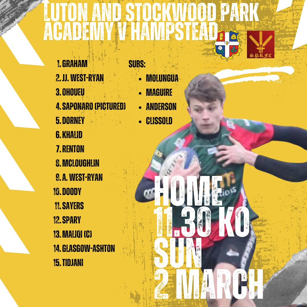 Luton - Tomorrow sees the Academy facing off against Hampstead. Kick ...