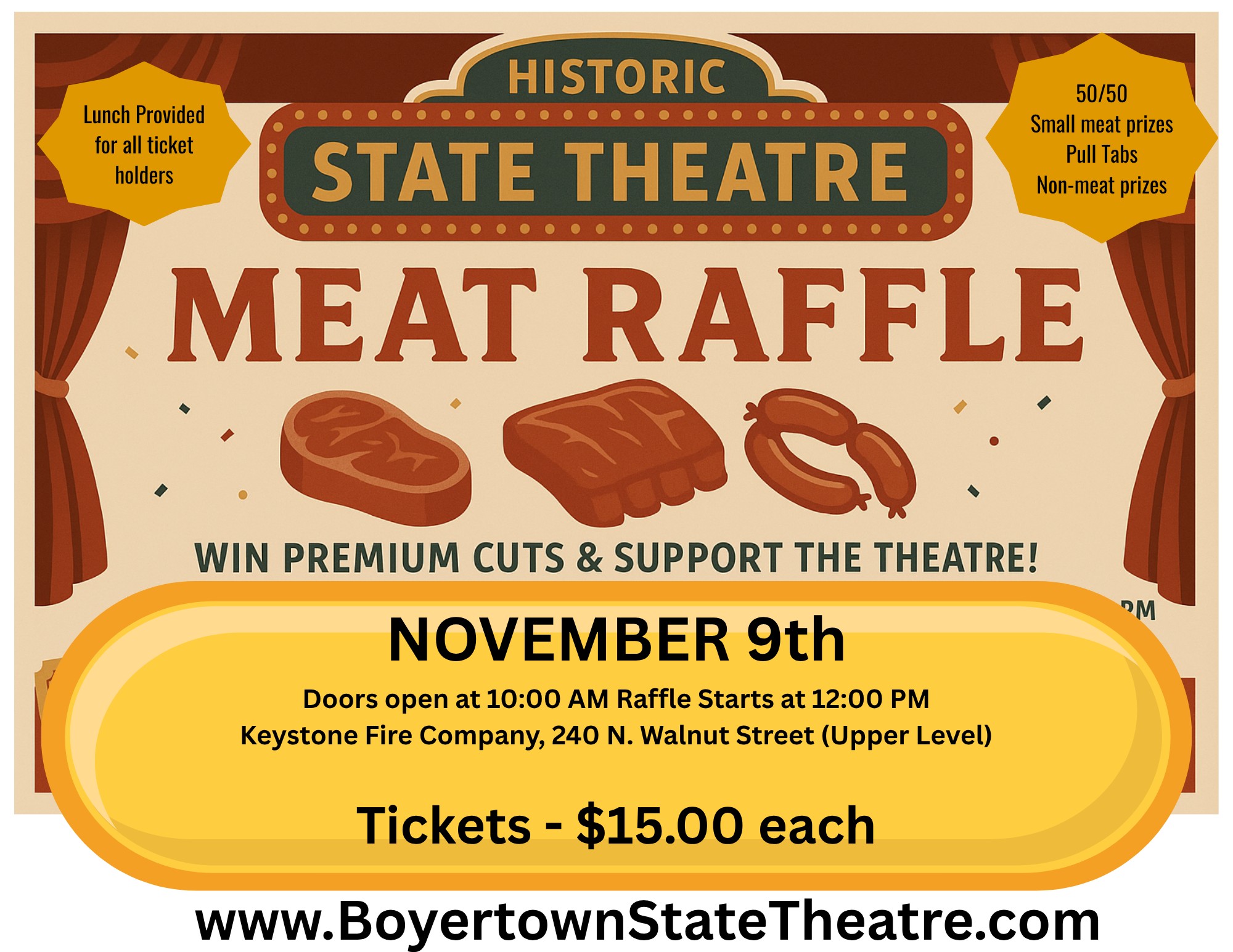 Historic - 🎉🥩 Join Us for The Historic State Theatre’s First-Ever Meat ...