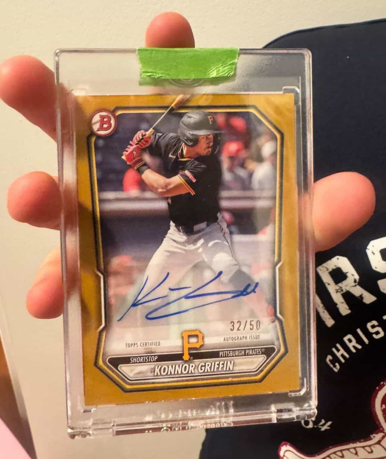 Konnor Griffin autograph gold card pulled from 2026 Topps Bowman 