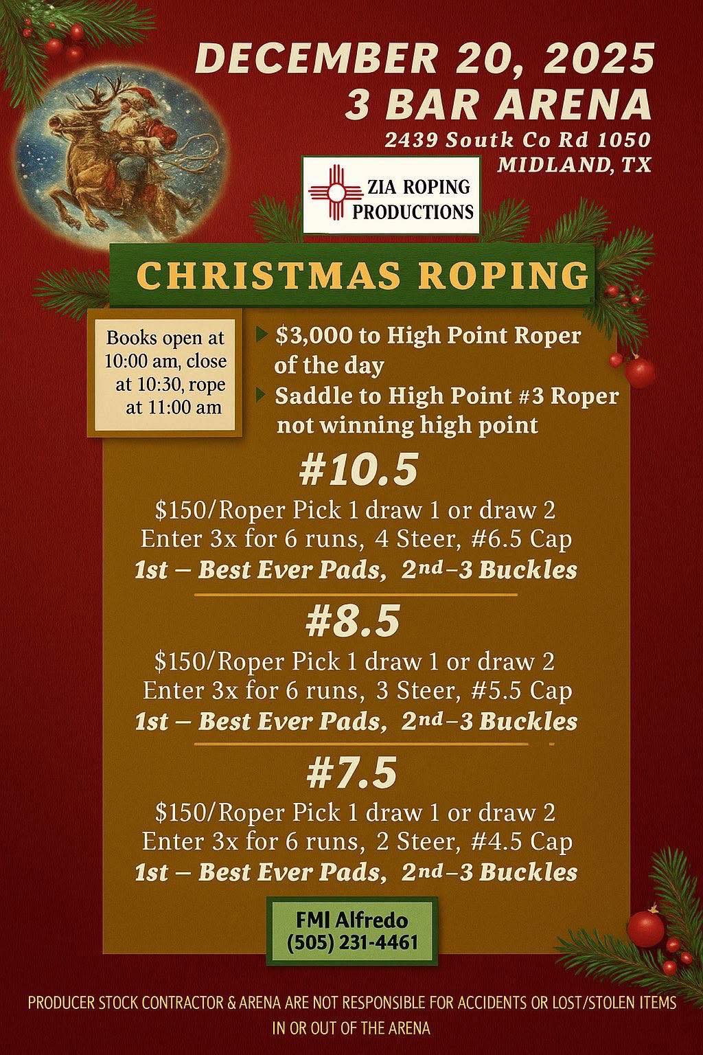 3 Bar Arena - 🎄🐎 CHRISTMAS ROPING at 3 Bar Arena 🐎🎄 Mark... | Facebook