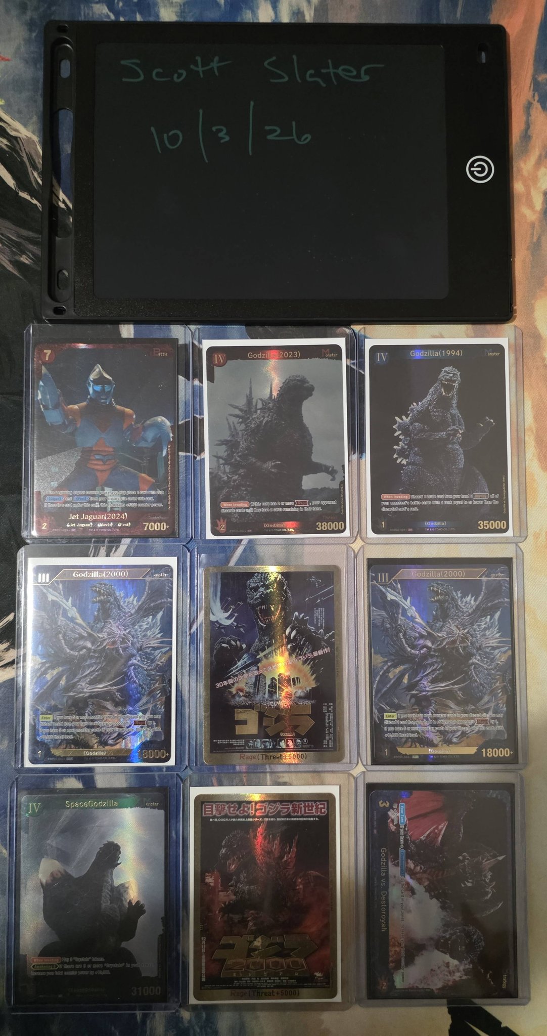 Rare Godzilla Card Game cards for sale to raise funds