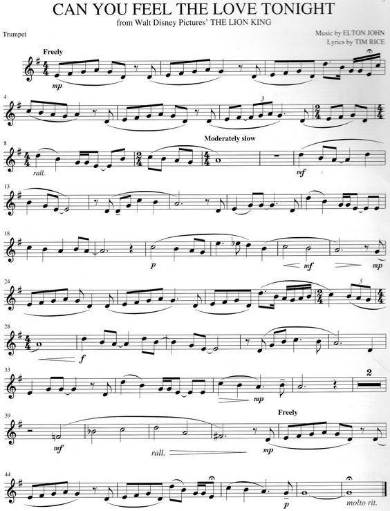 The Keyz - “Can you feel the love tonight” sheet music 🎼 # ...
