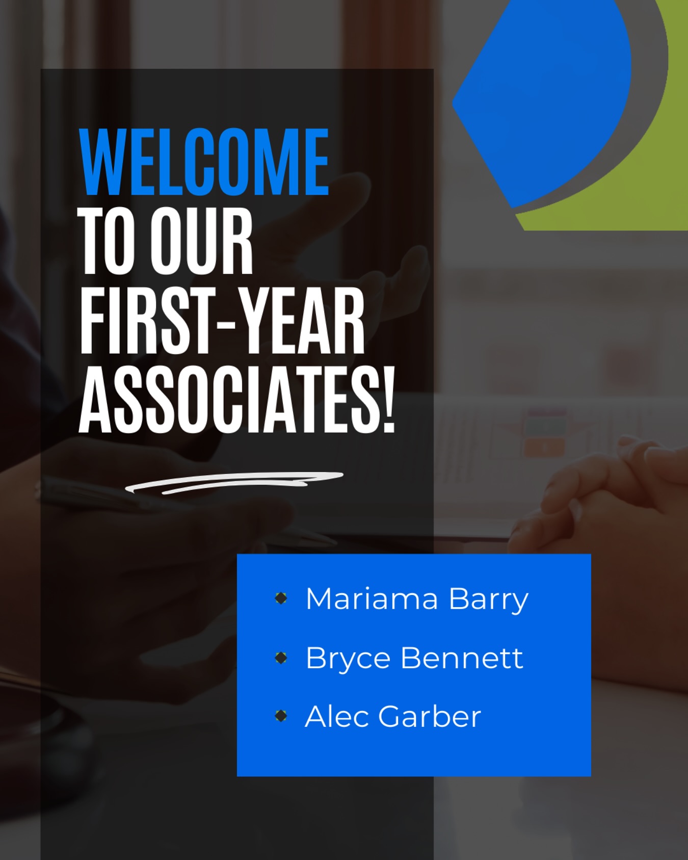 Kessler - We are thrilled to welcome our newest class of first-year ...