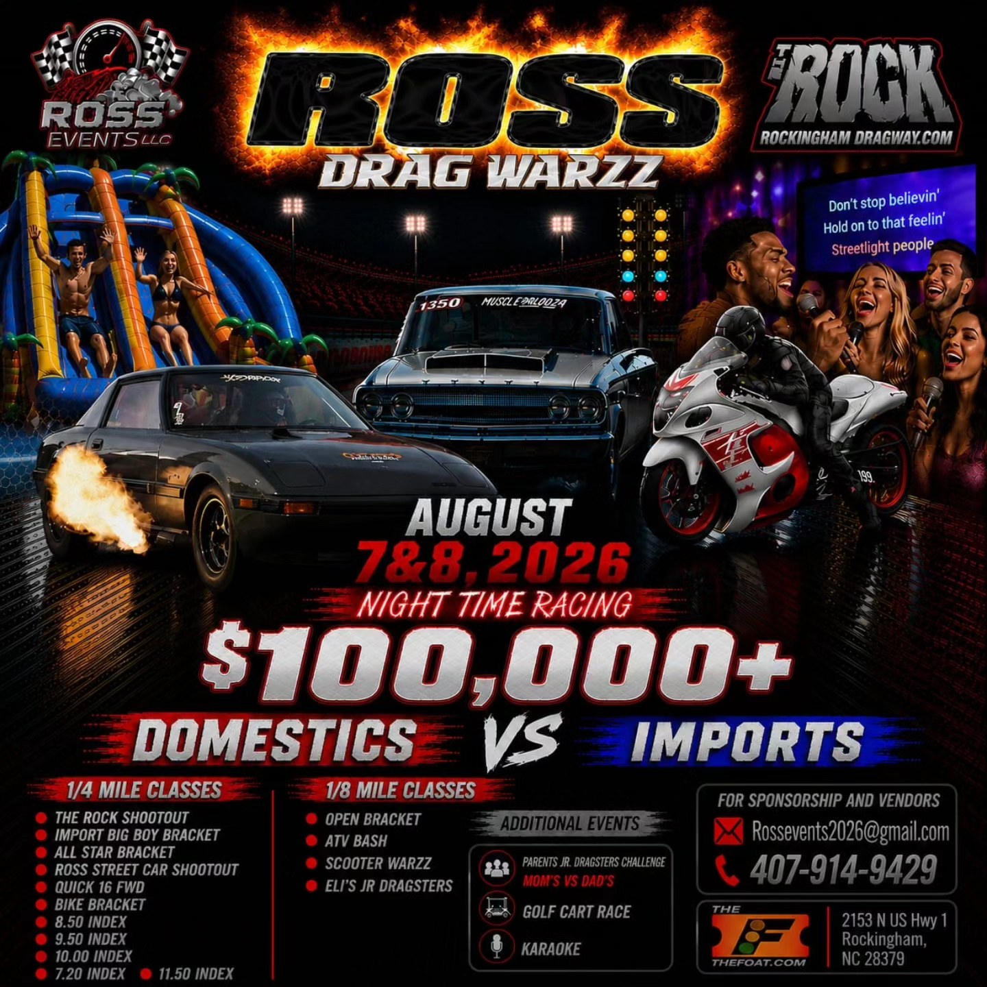 🚨 ROSS DRAG WARZZ 2026 🚨 Rockingham Dragway August 7–8, 2026