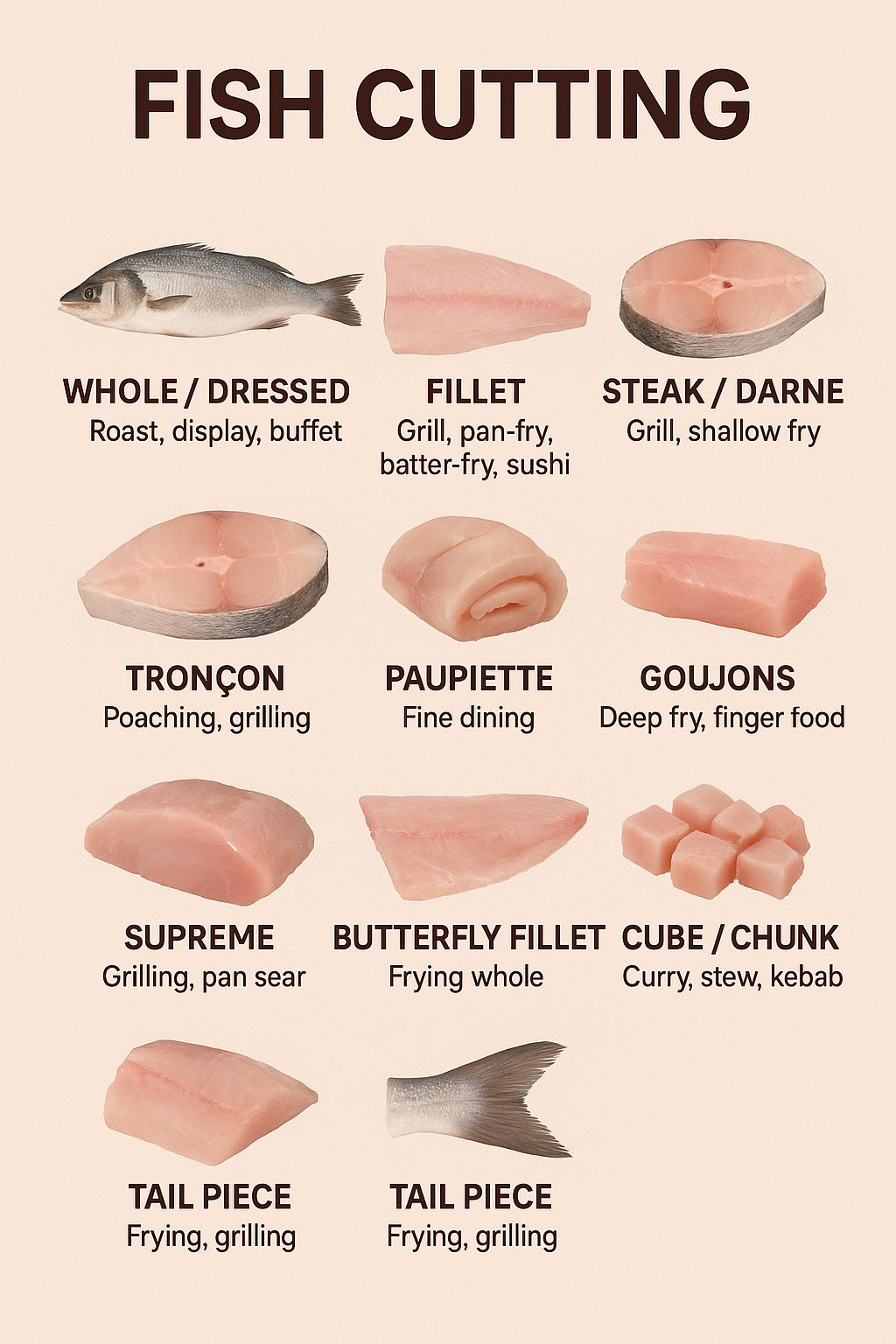 dressed fish cut From sea to plate – every has its own flavor and purpose. 🐟✨ #chefskills . . . #FishCutting #HotelKitchen #SeafoodPreparation #ChefLife #KitchenSkills #SeafoodLovers #CookingTips #FoodPreparation #FishFillet #ProfessionalChef #SeafoodPlating Silk maxi dress Devil's Darling Skater Dress Lehenga Trouser Waist Size:38