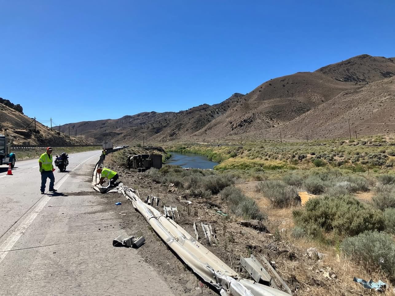 The Nevada Highway Patrol is investigating a crash involving a