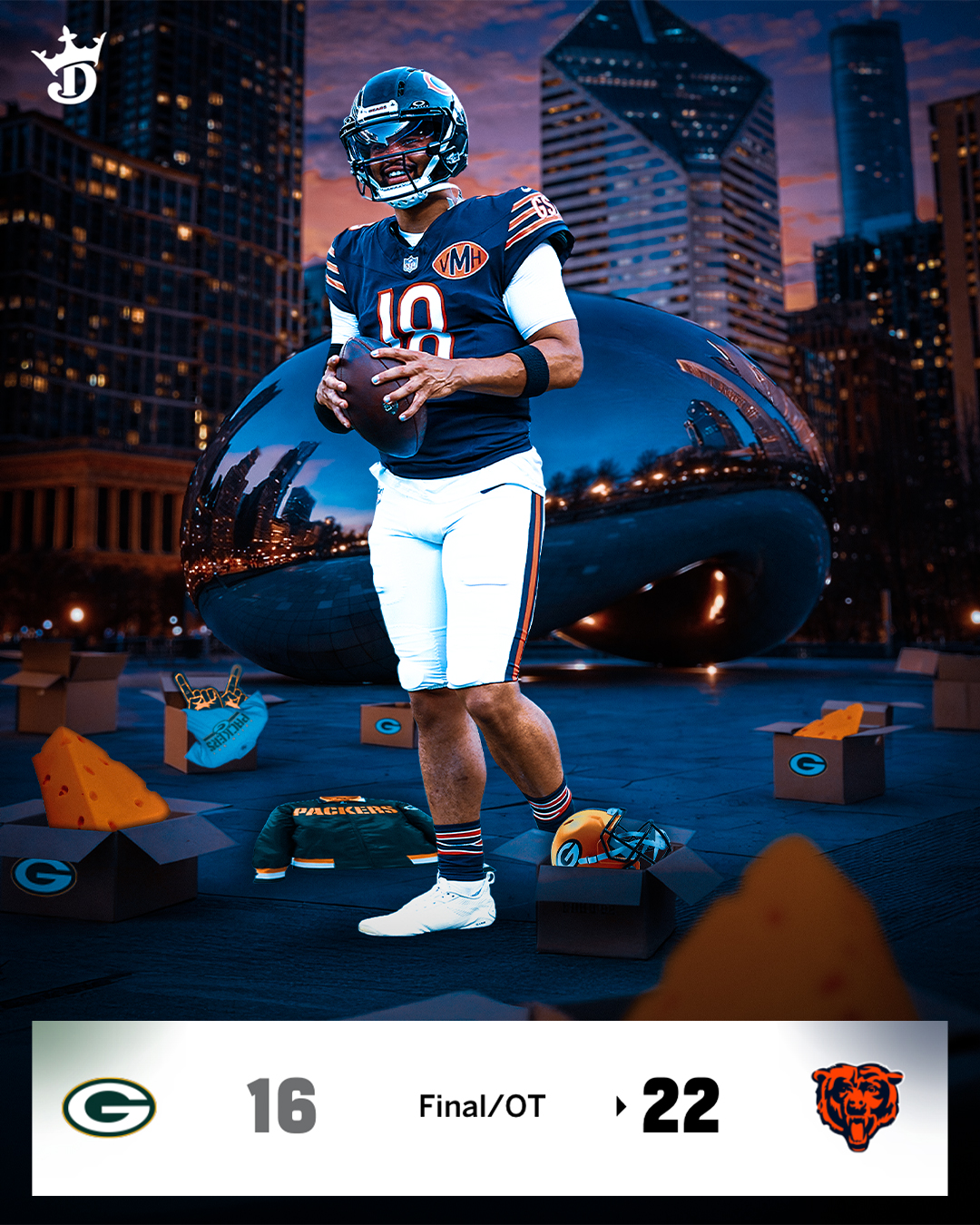 DraftKings - THE BEARS COMPLETE THE COMEBACK OF A LIFETIME... | Facebook