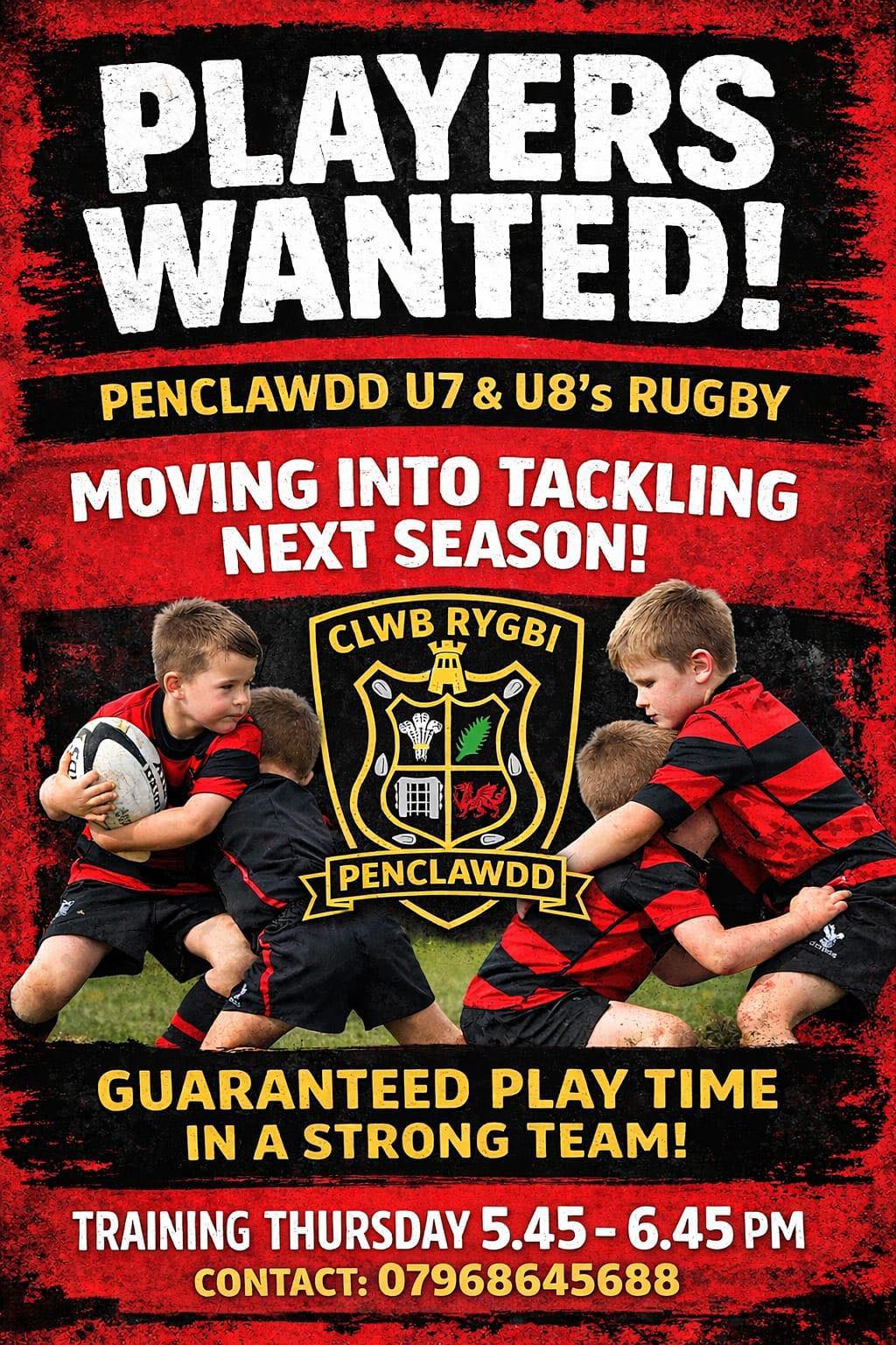 Penclawdd - 🏉 PLAYERS WANTED! 🏉 Penclawdd RFC U7 & U8s are moving into ...