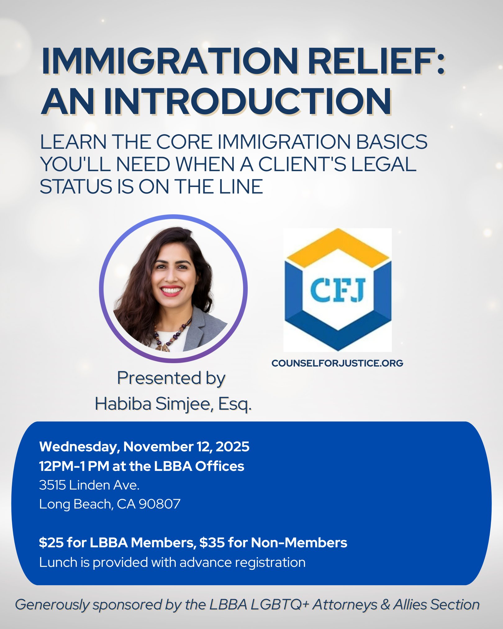 Long - Join us next week! Immigration Relief: An Introduction. This is ...