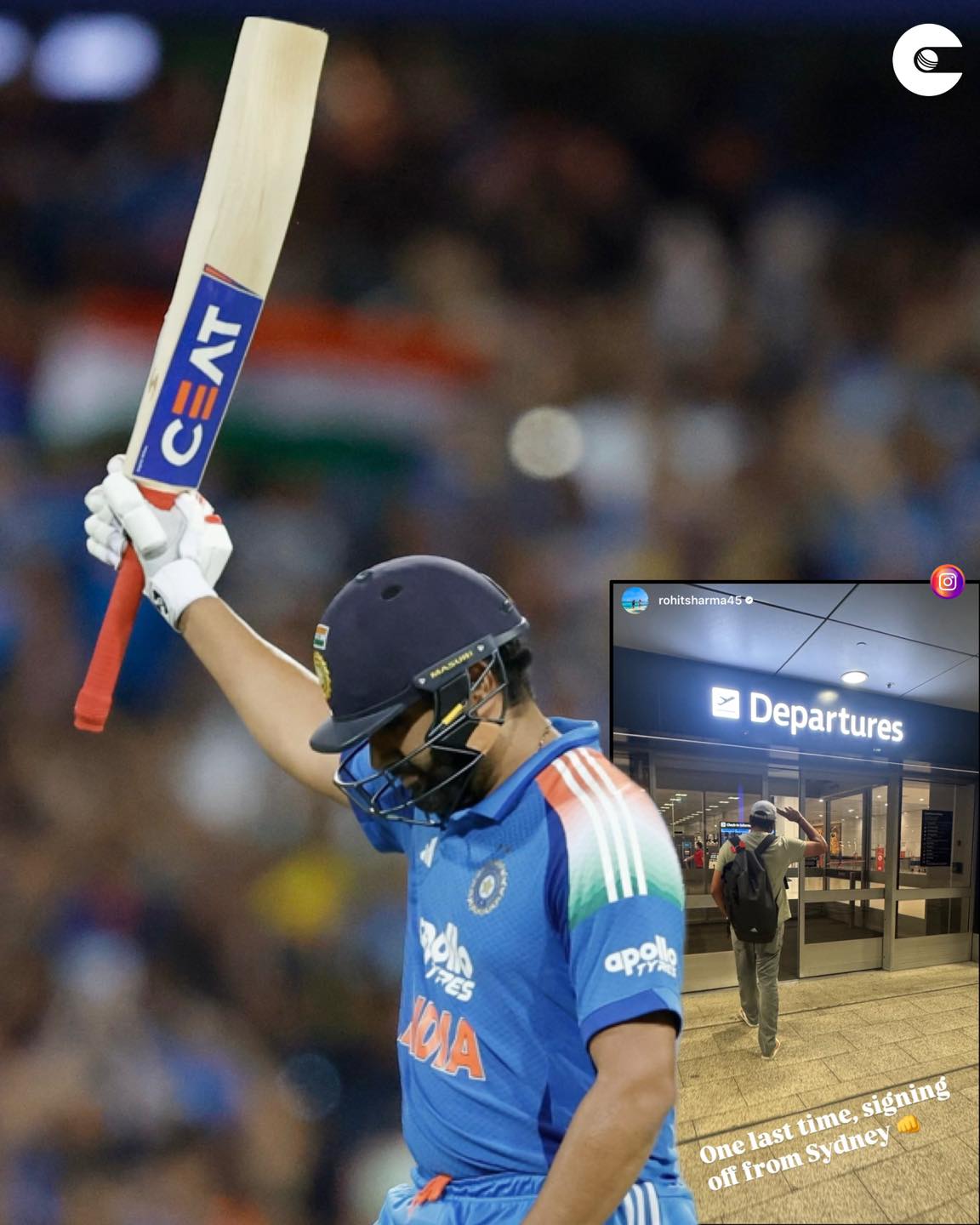 Circle - Rohit Sharma signs off, one last time, from Sydney 💙 #AUSvIND ...