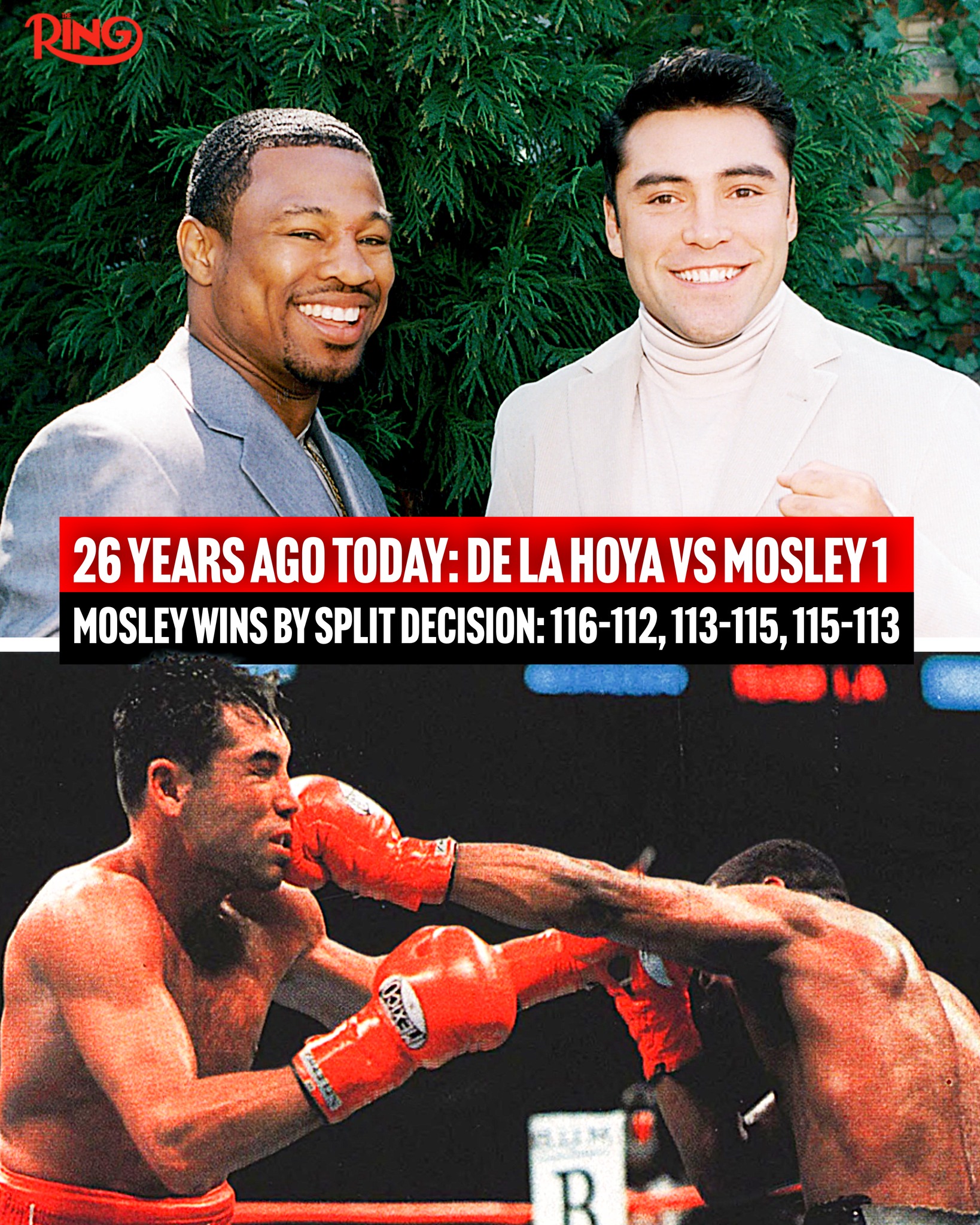 ? On this day in 2000, Shane Mosley defeated Oscar De La Hoya by 