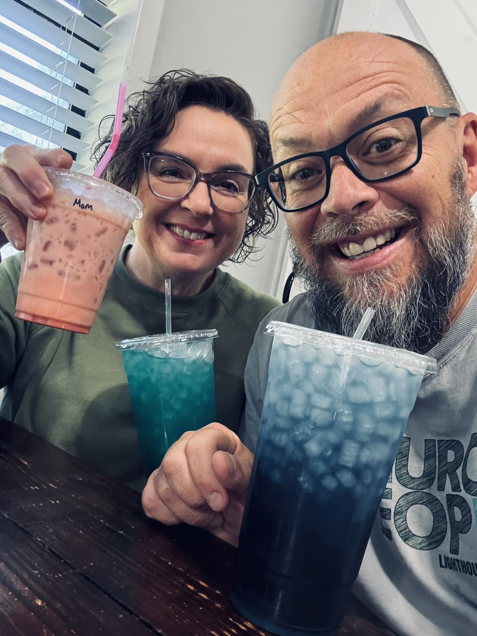 Trent - Getting our Saturday morning energy! Thank you Graceful Sips ...