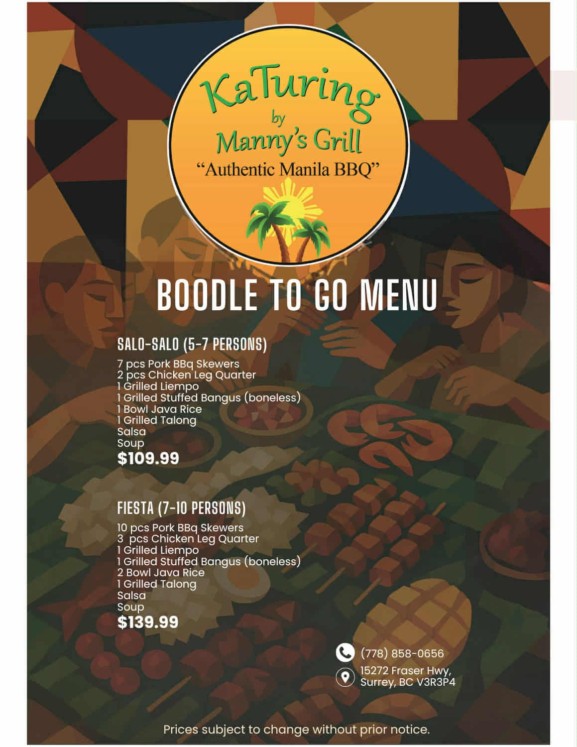 KA TURING’S EVERYDAY MENU 🙌 Tara na sa Ka Turing by Manny’s Grill ...