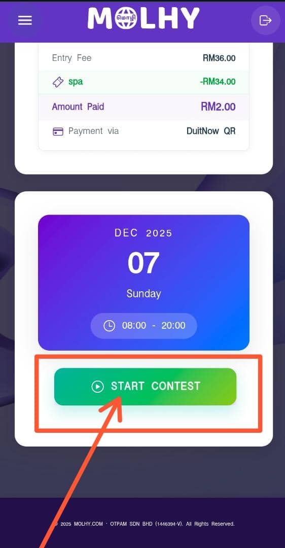 Success - 🚀 Word Champ 2025 Has Officially Started! 🎉 🖥 Step 1: Go to ...