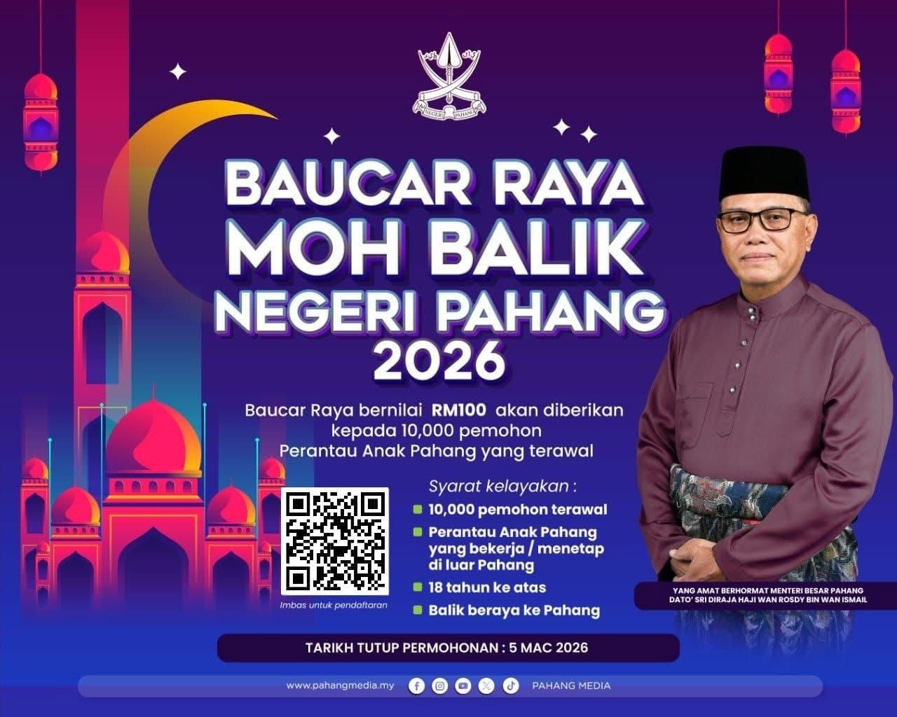 Sinar - 🌙 Anak Pahang di perantauan, moh balik raya! 🌙 Tahun 2026 ni ...