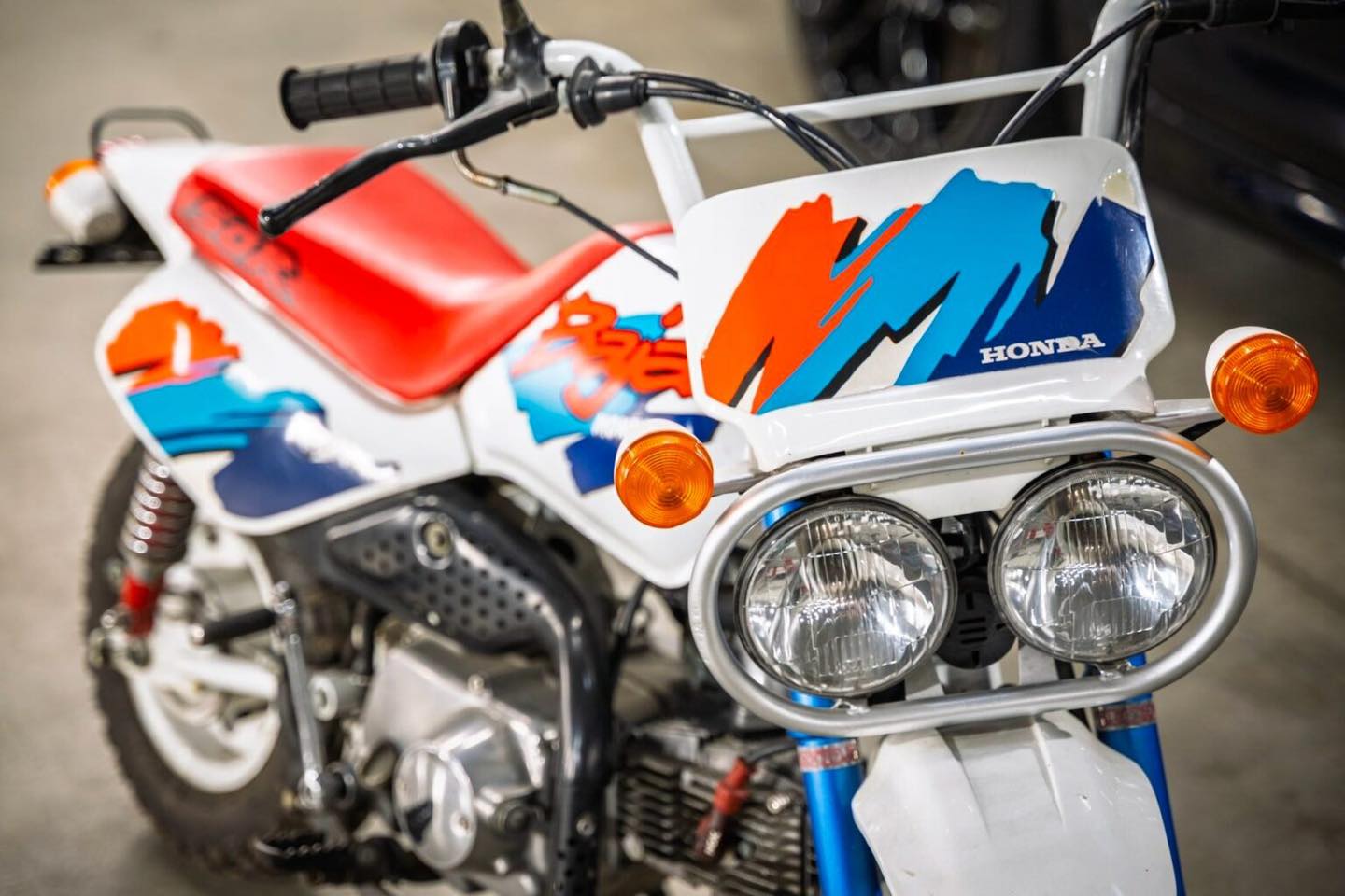 This is a rare Honda Z50R Baja, also known as a monkey bike. These 