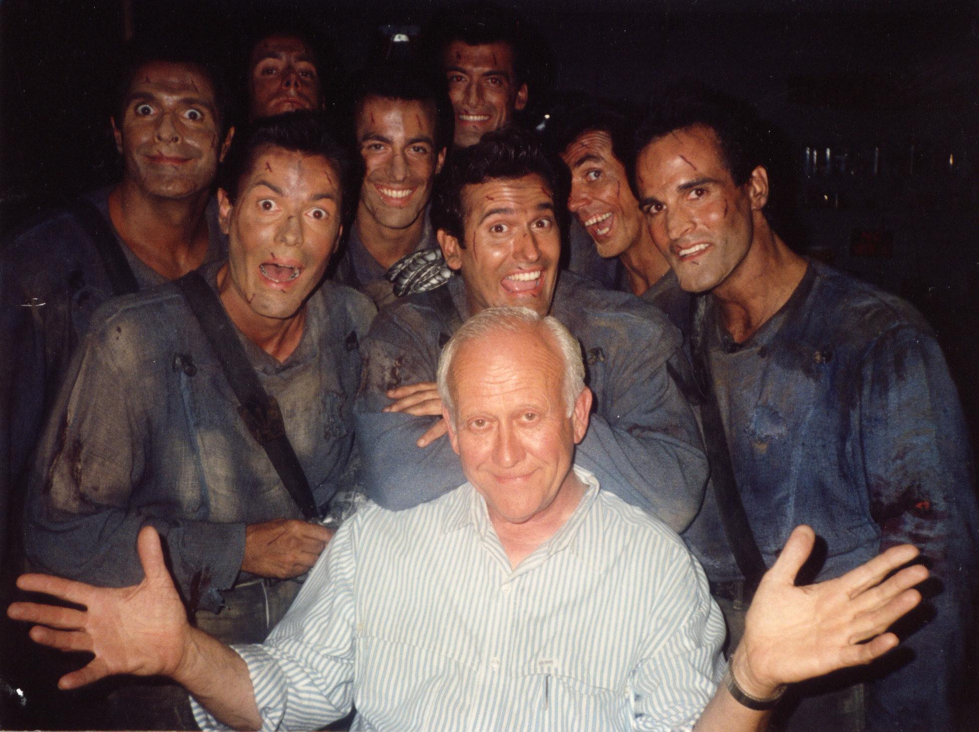 Computer - Bruce Campbell, his dad, and his body doubles on the set of ...
