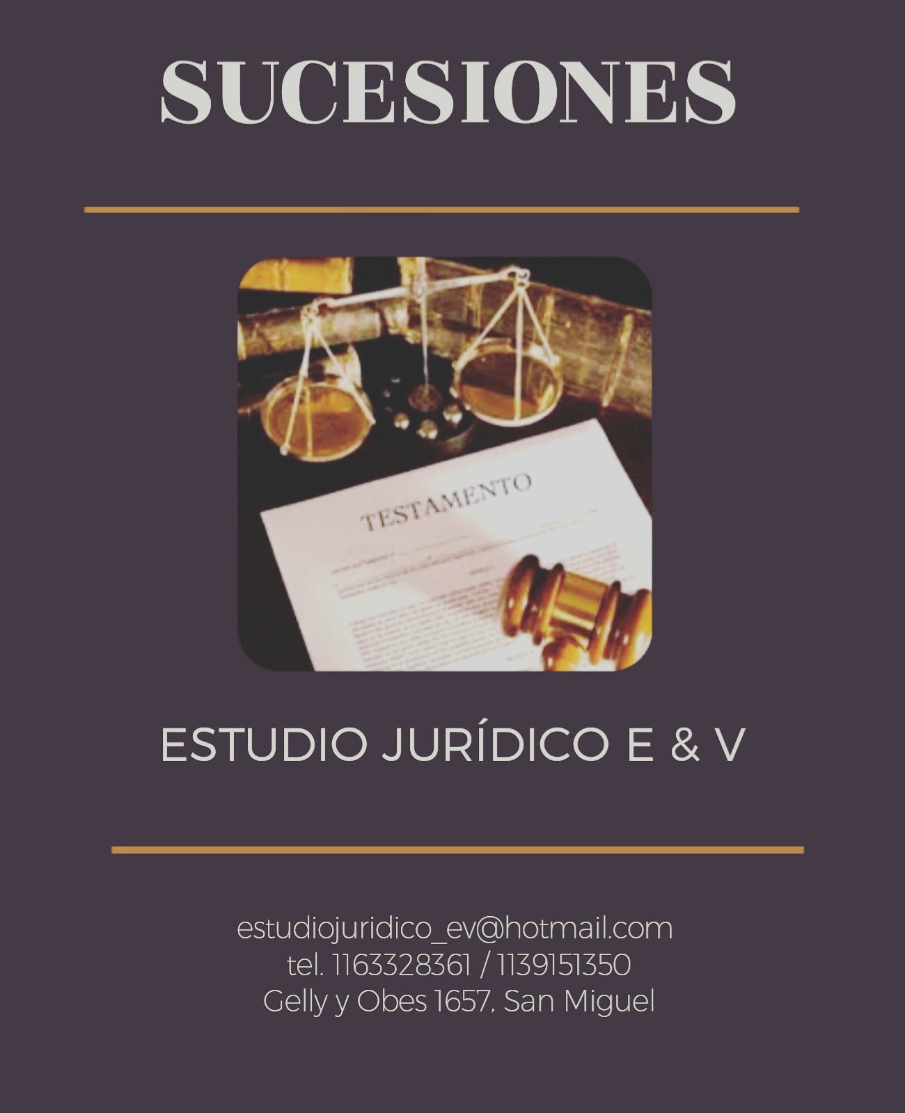 Estudio Jurídico E&V | San Miguel