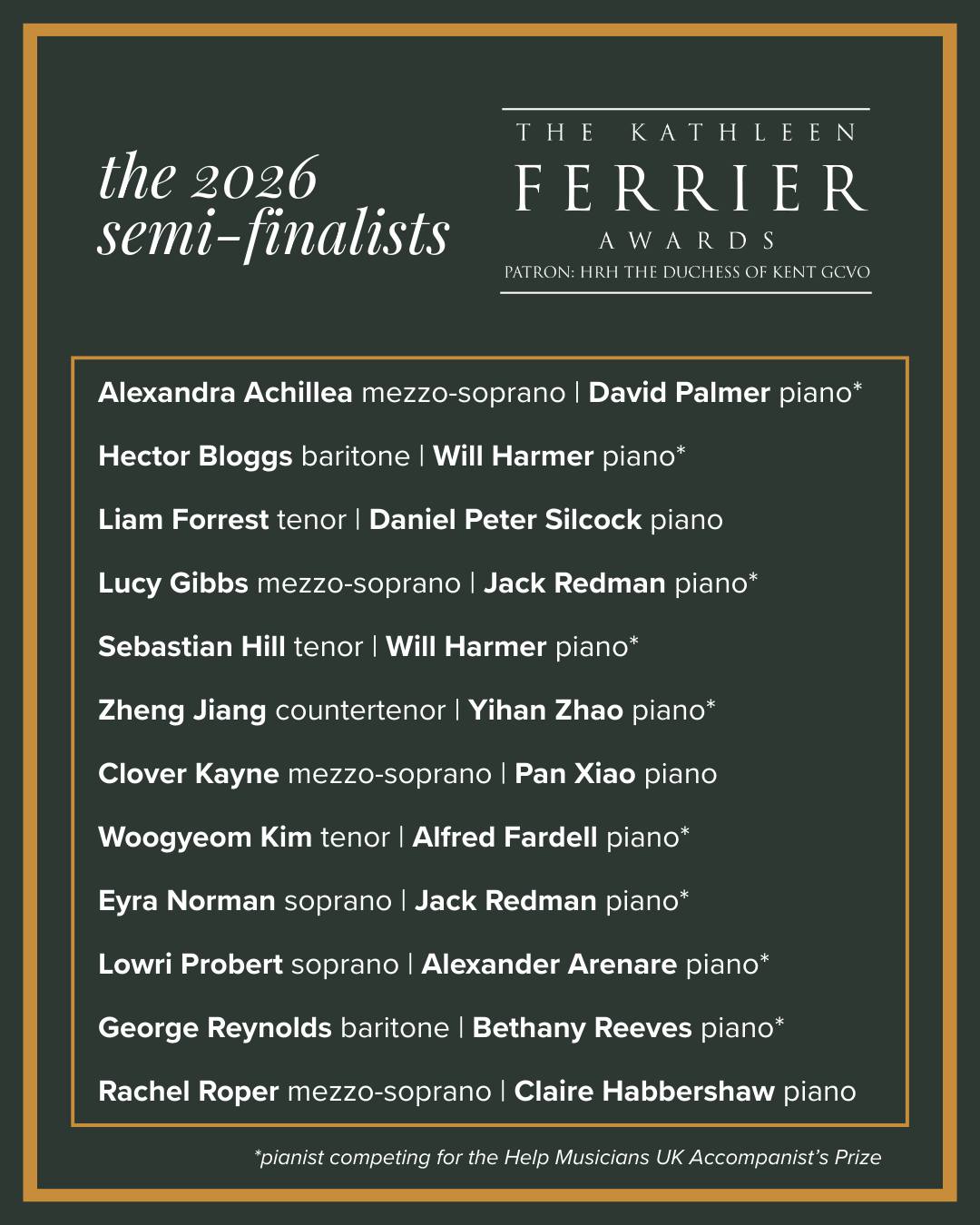 The Kathleen Ferrier Awards | London