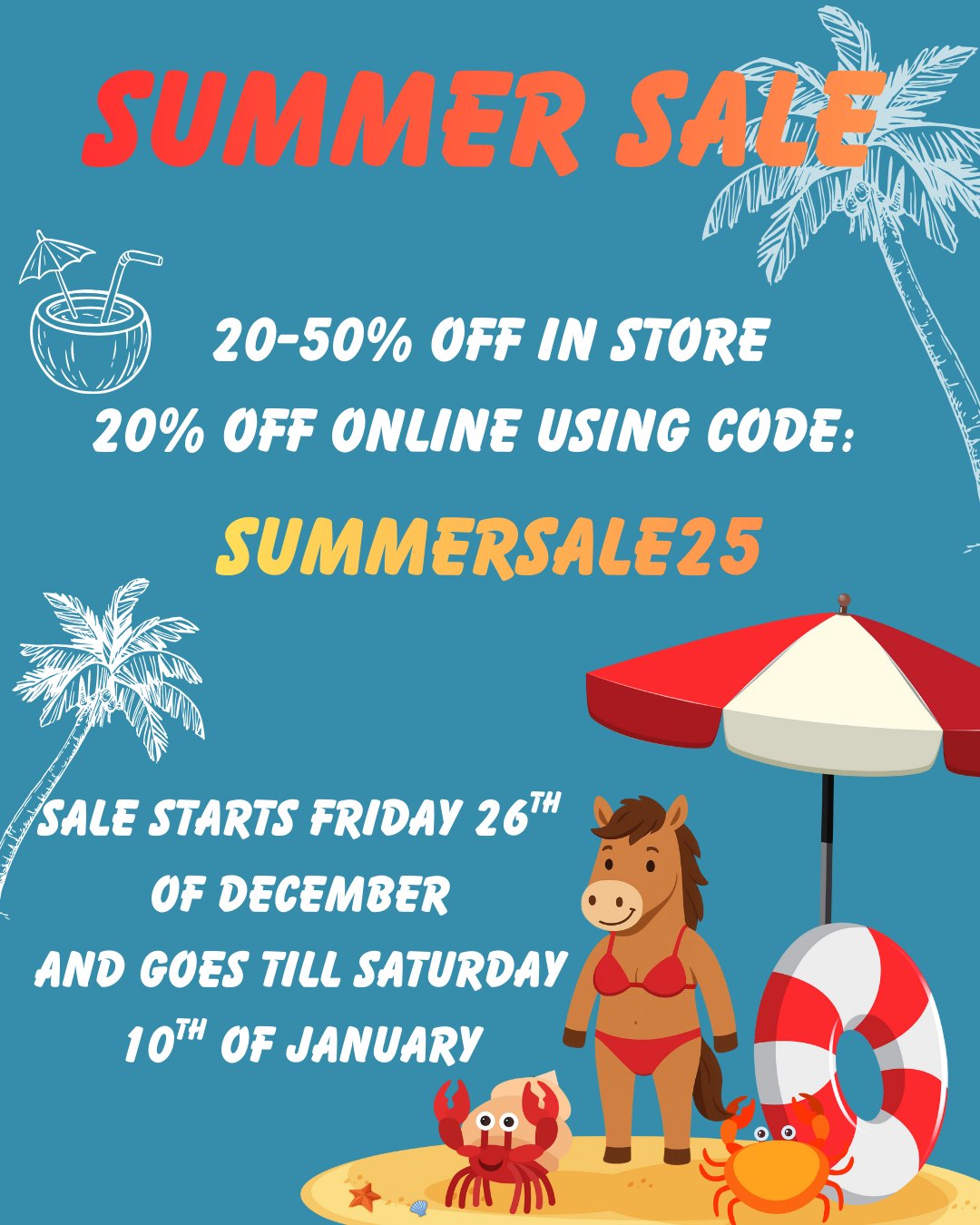 Summer Sale - Use code SUMMERSALE25