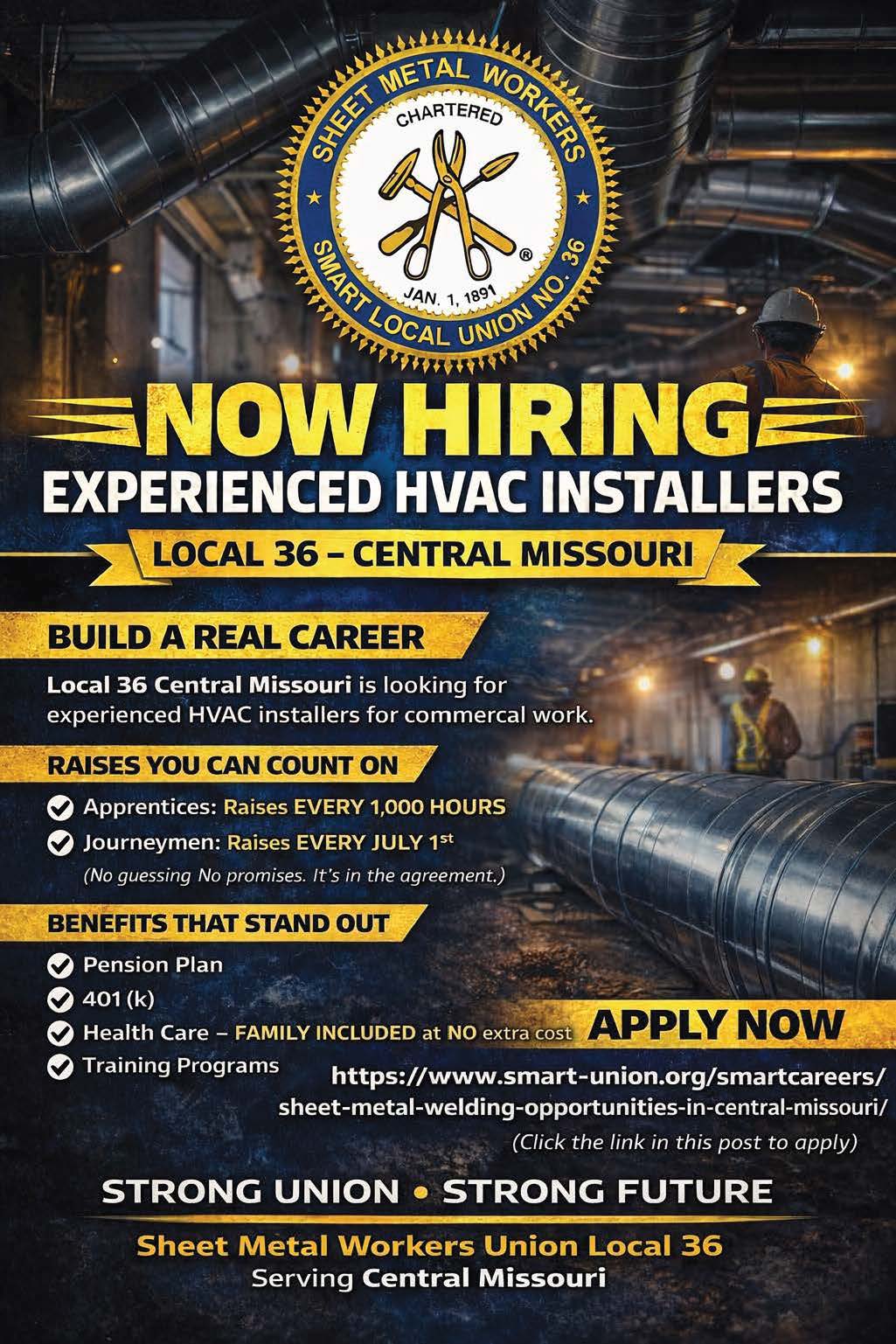 Sheet Metal Workers Local 36 Central MO | Fulton MO
