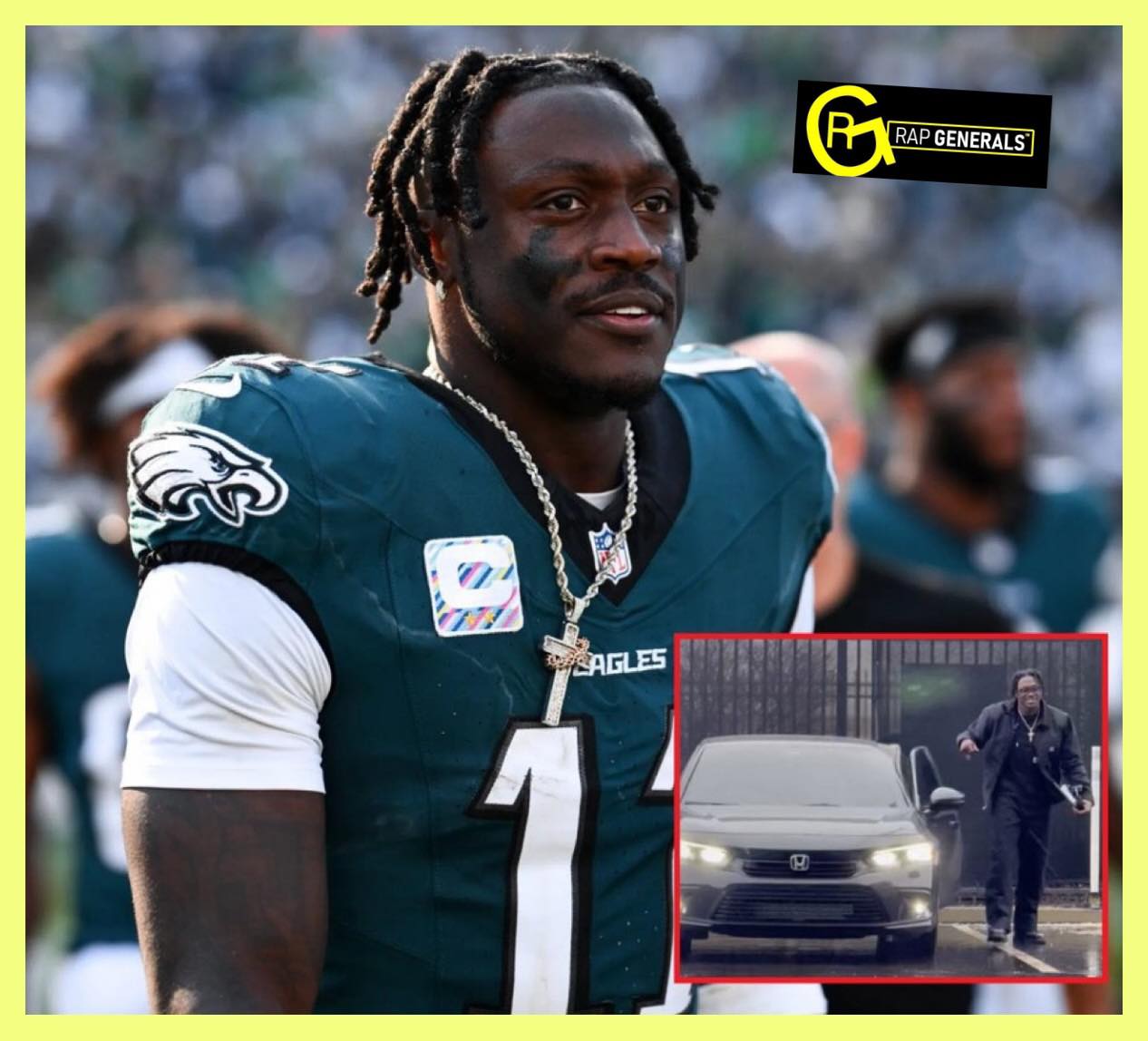 Rap - Eagles star WR AJ Brown is going viral after being seen for over ...