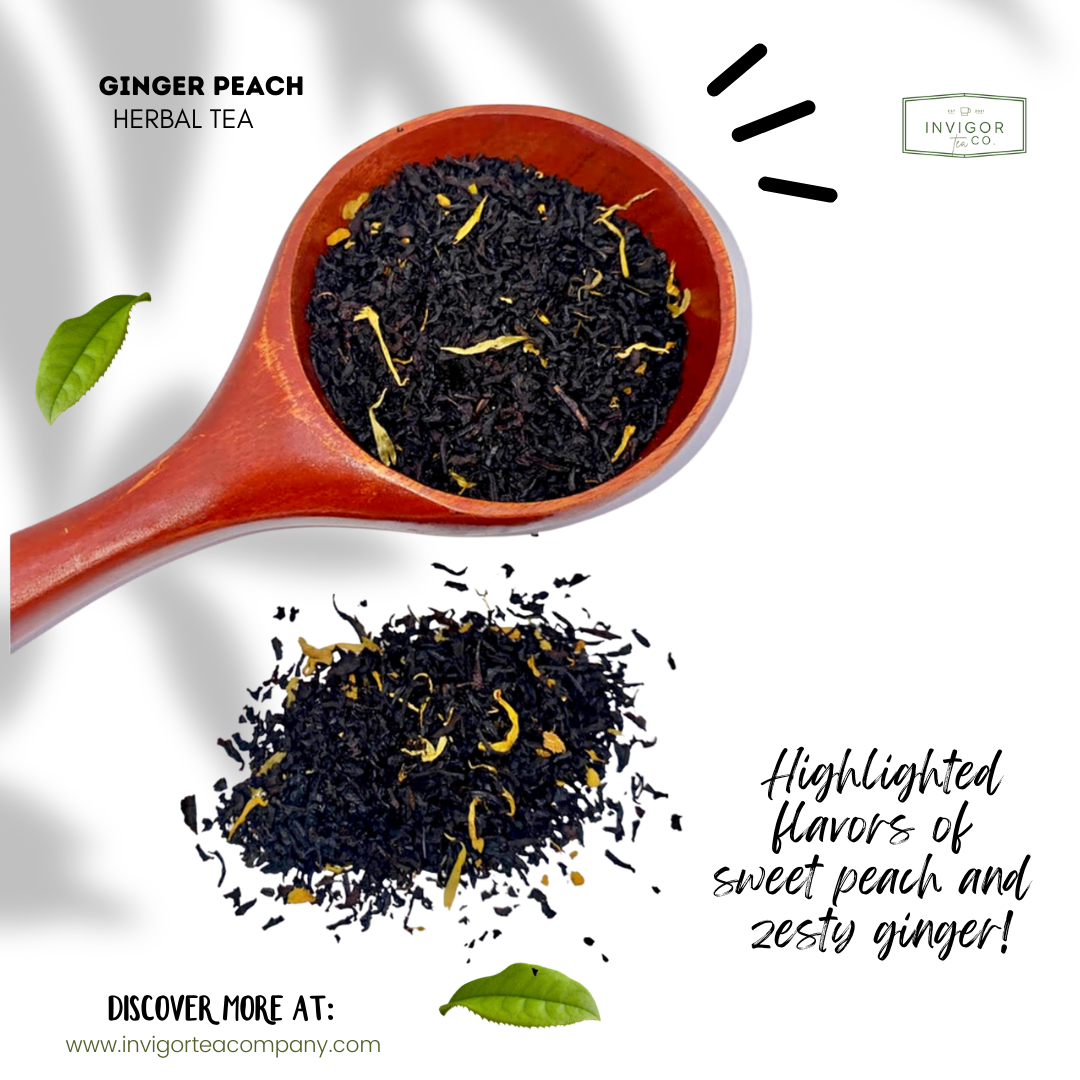 Our Ginger Peach tea combines the... - Invigor Tea Company