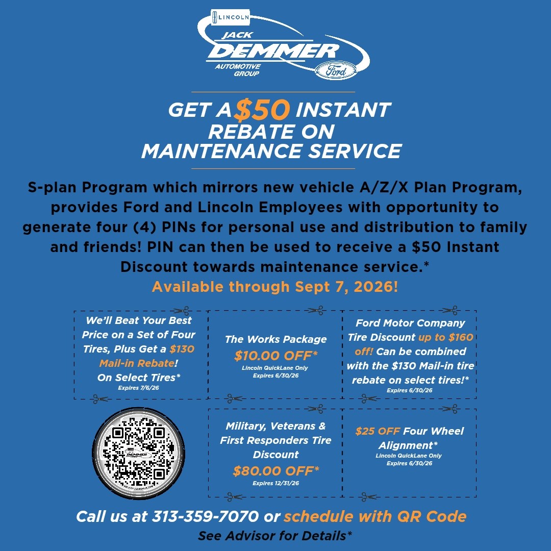 Lincoln service savings at Jack Demmer Lincoln