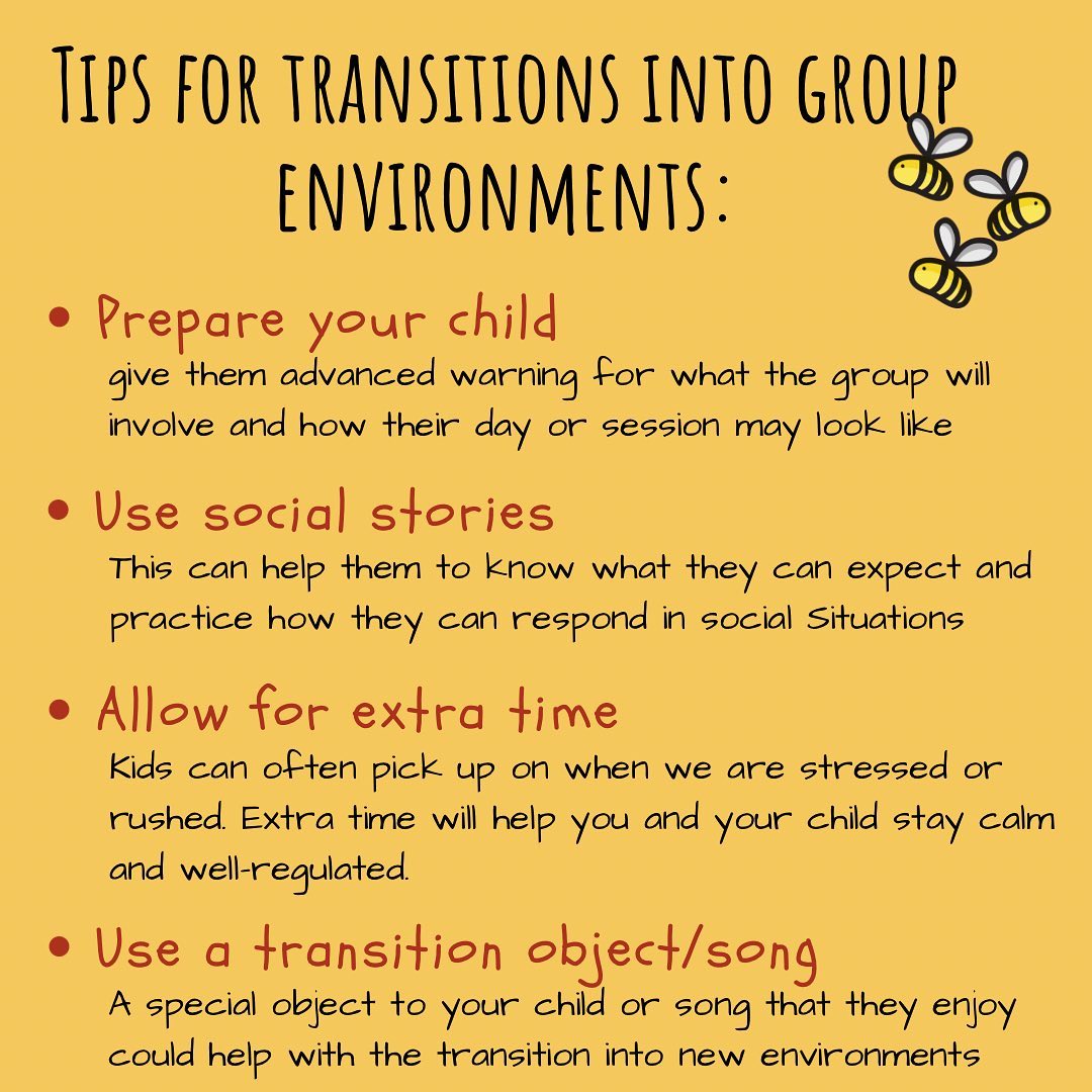 TheraBees - 🐝 Tips to help your child with transitions...