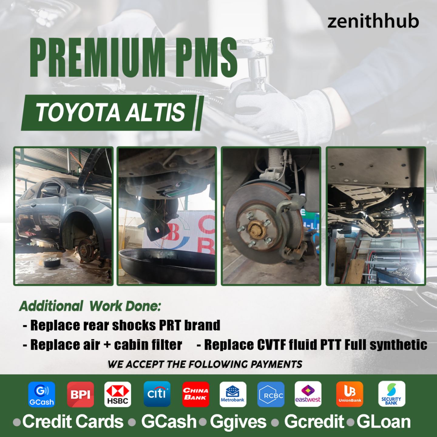 ZenithHub - Toyota Altis Premium PMS ZenithHub Premium PMS. Pay in 3 ...
