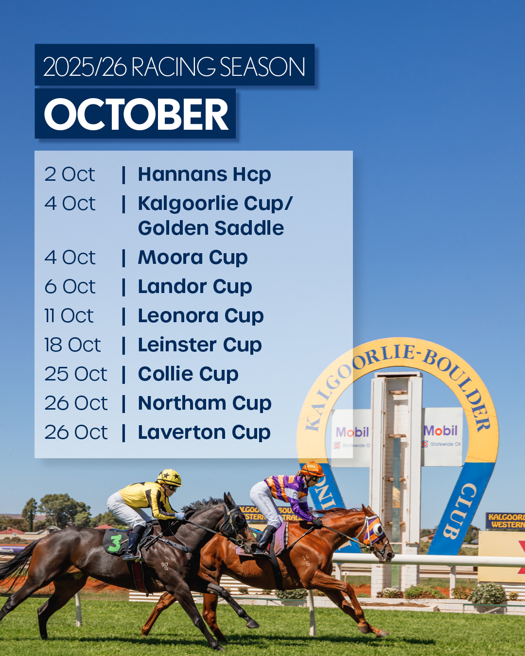 Racing - Kalgoorlie-Boulder Racing Club Northam Race Club | Facebook