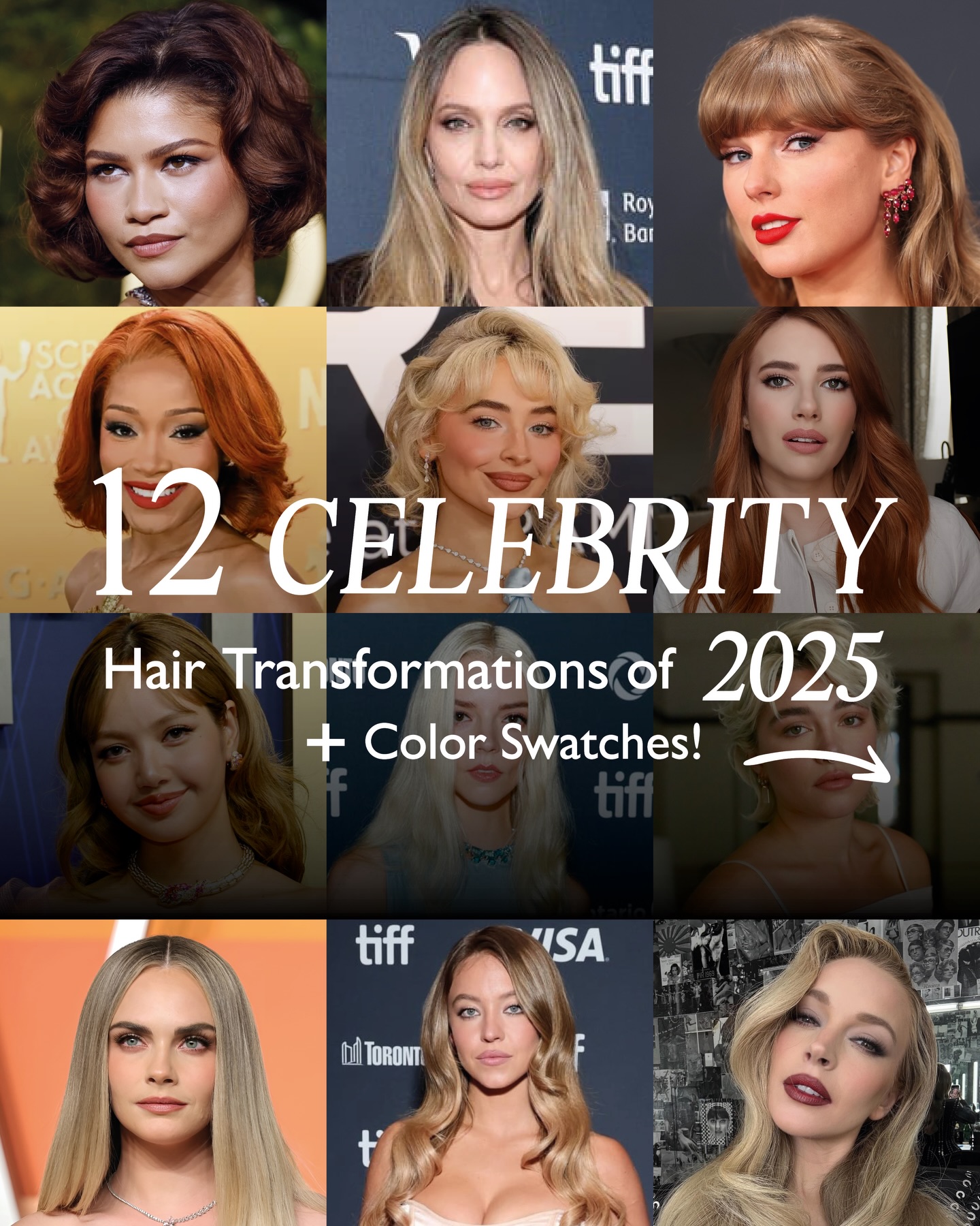 🌈 Celebrity Trends: Top 12 Hair Color Transformations of 2025