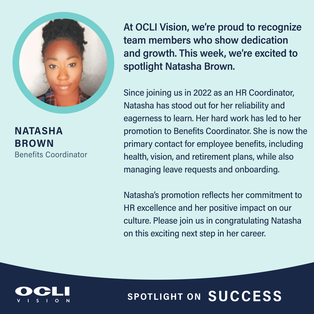 OCLI - At OCLI Vision, we’re proud to recognize team members who show ...