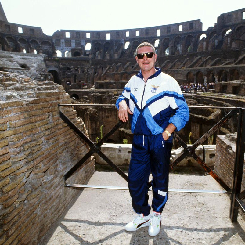 Veste De Survêtement Lazio Vintage Umbro - Pas Portée En Match - Occasion Collection Football
