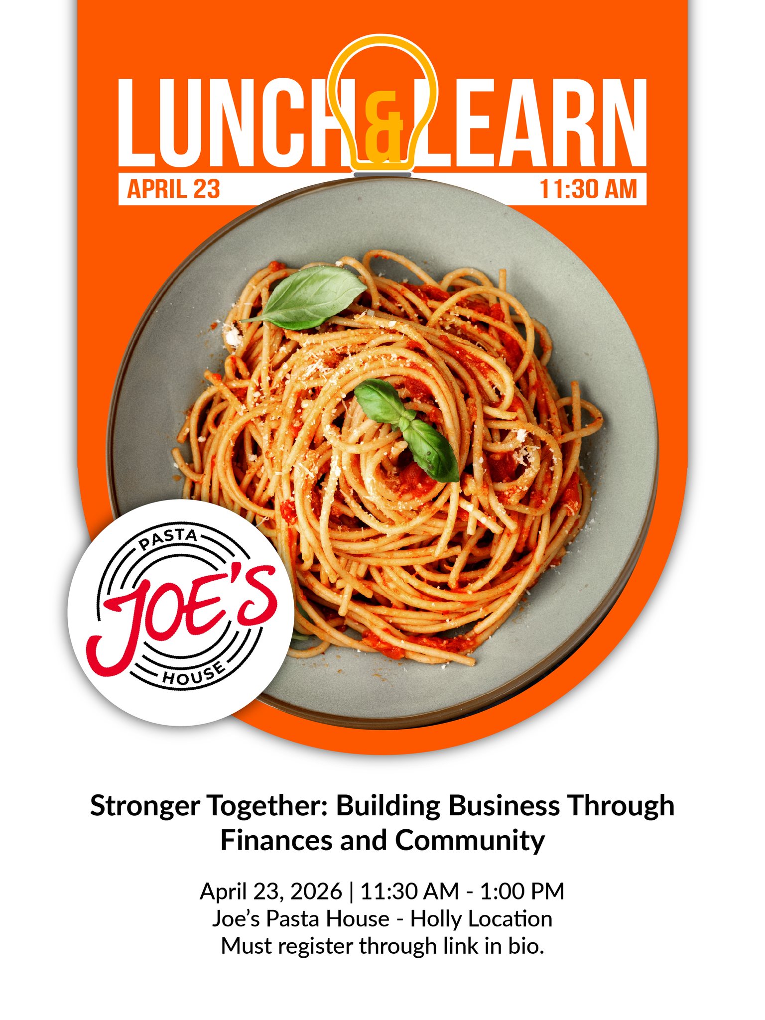Lunch is handled. Now let's grow your business. Join us for our Lunch 