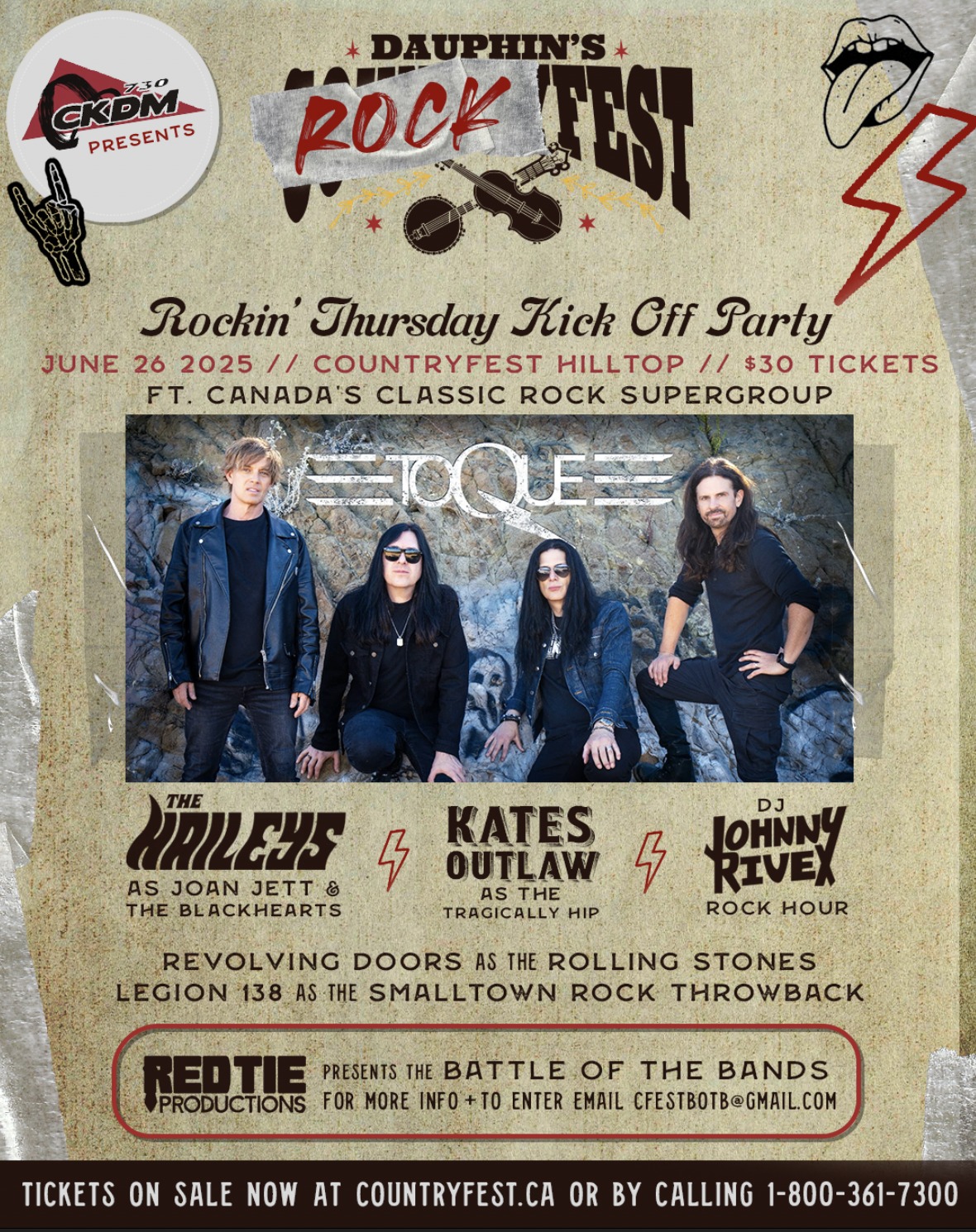 TOQUE - Happy Sunday y'all. ICYMI We are coming to Dauphin, MB. Hitting ...