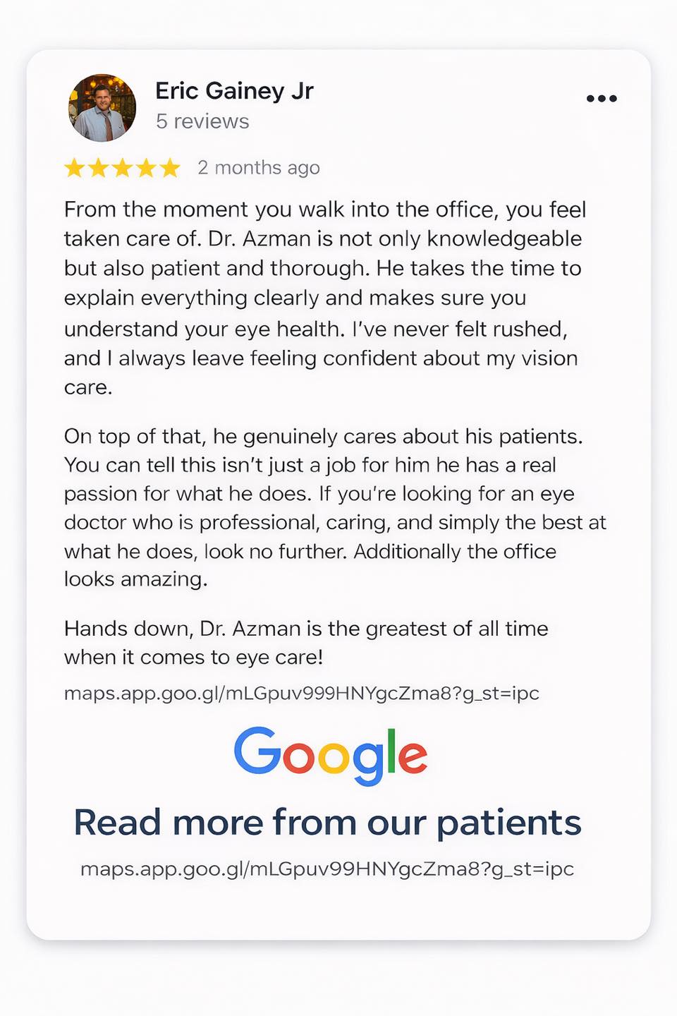 Azman Eye Care Specialists | Baltimore MD